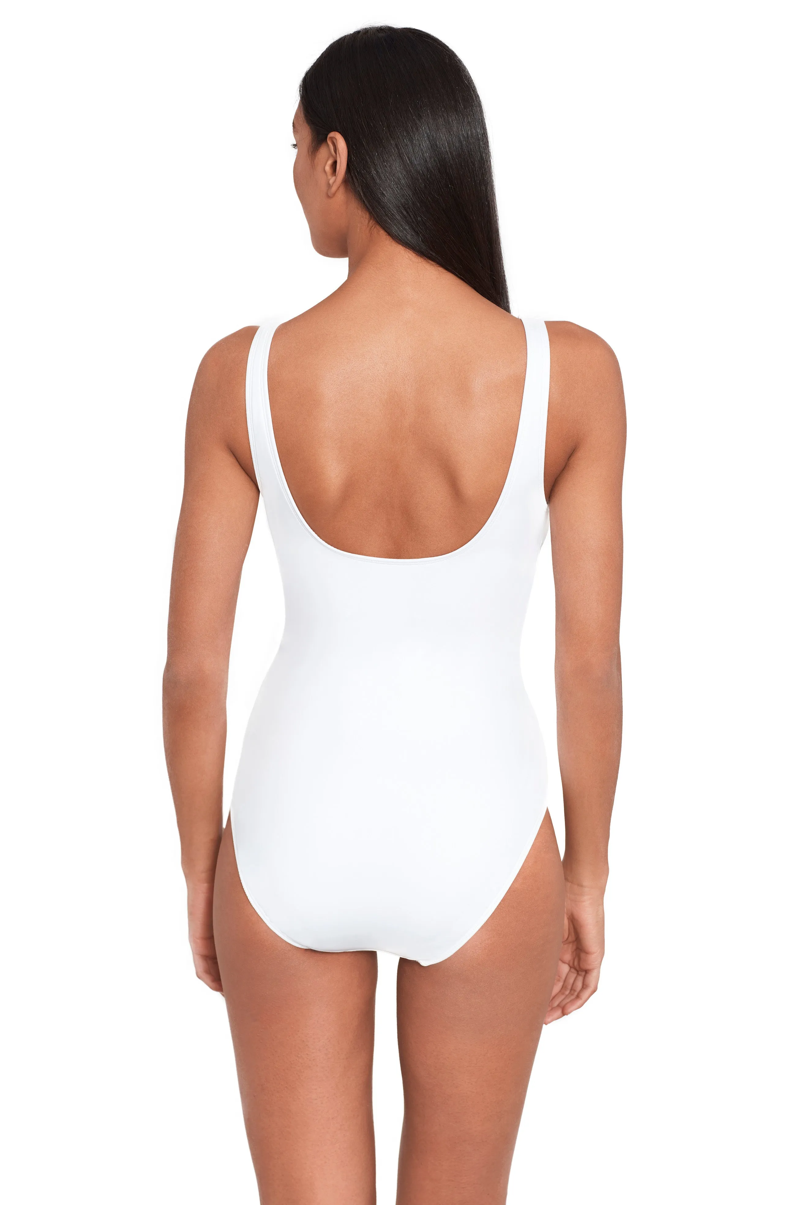 Beach Club Ring Front White Underwired Swimsuit