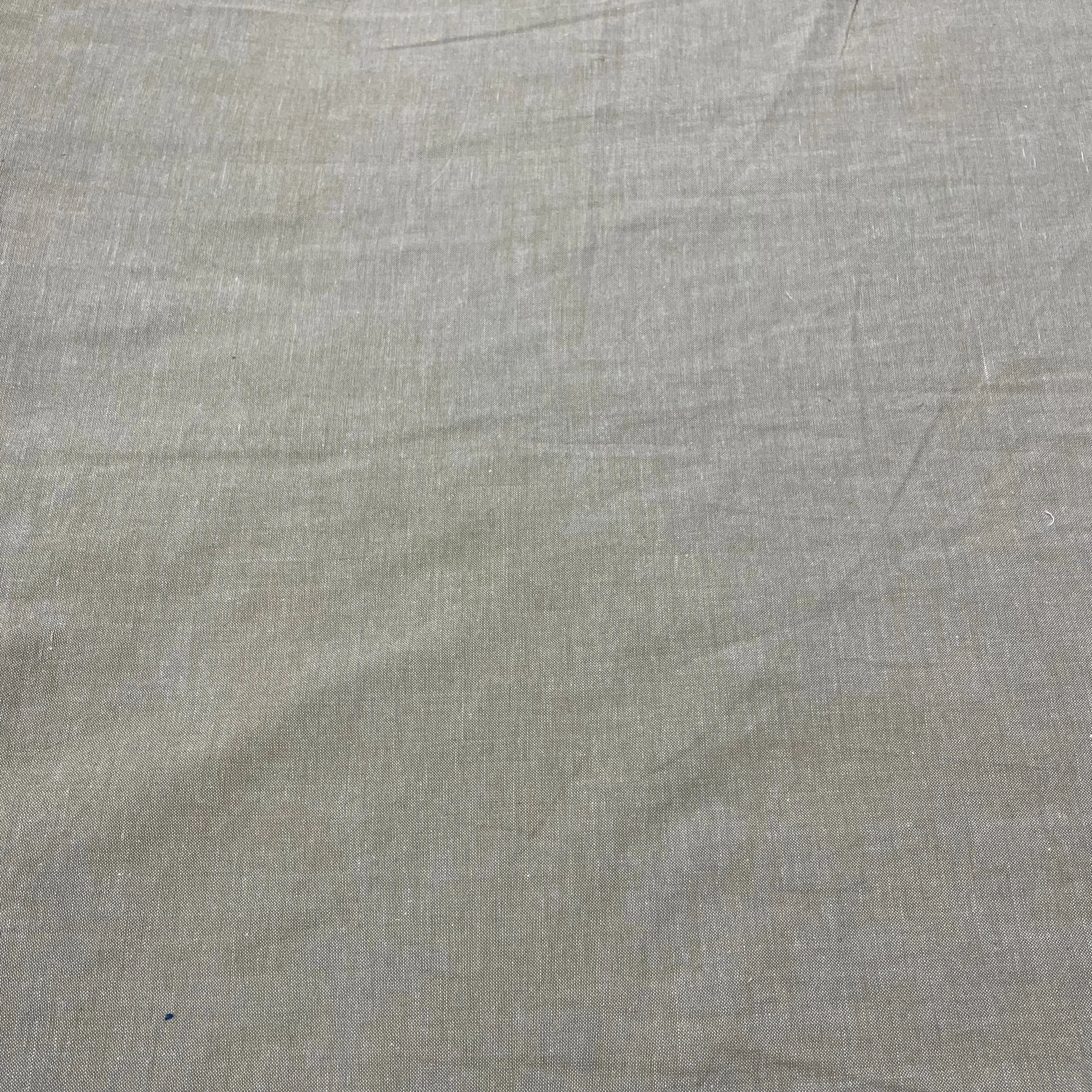 Beige Solid Chambray Cotton Fabric