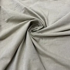 Beige Solid Chambray Cotton Fabric