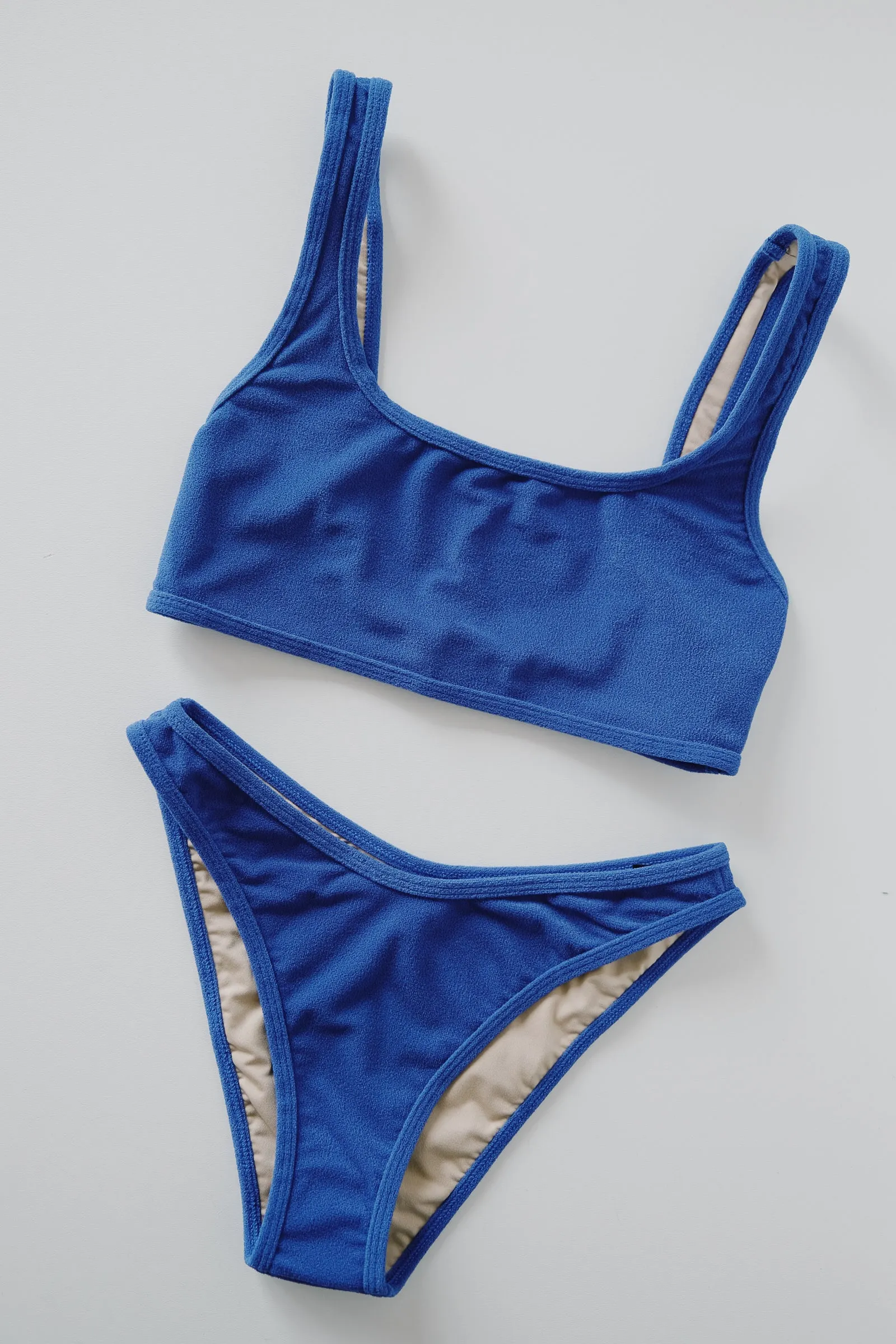 bikini top - vento - dark blue terry