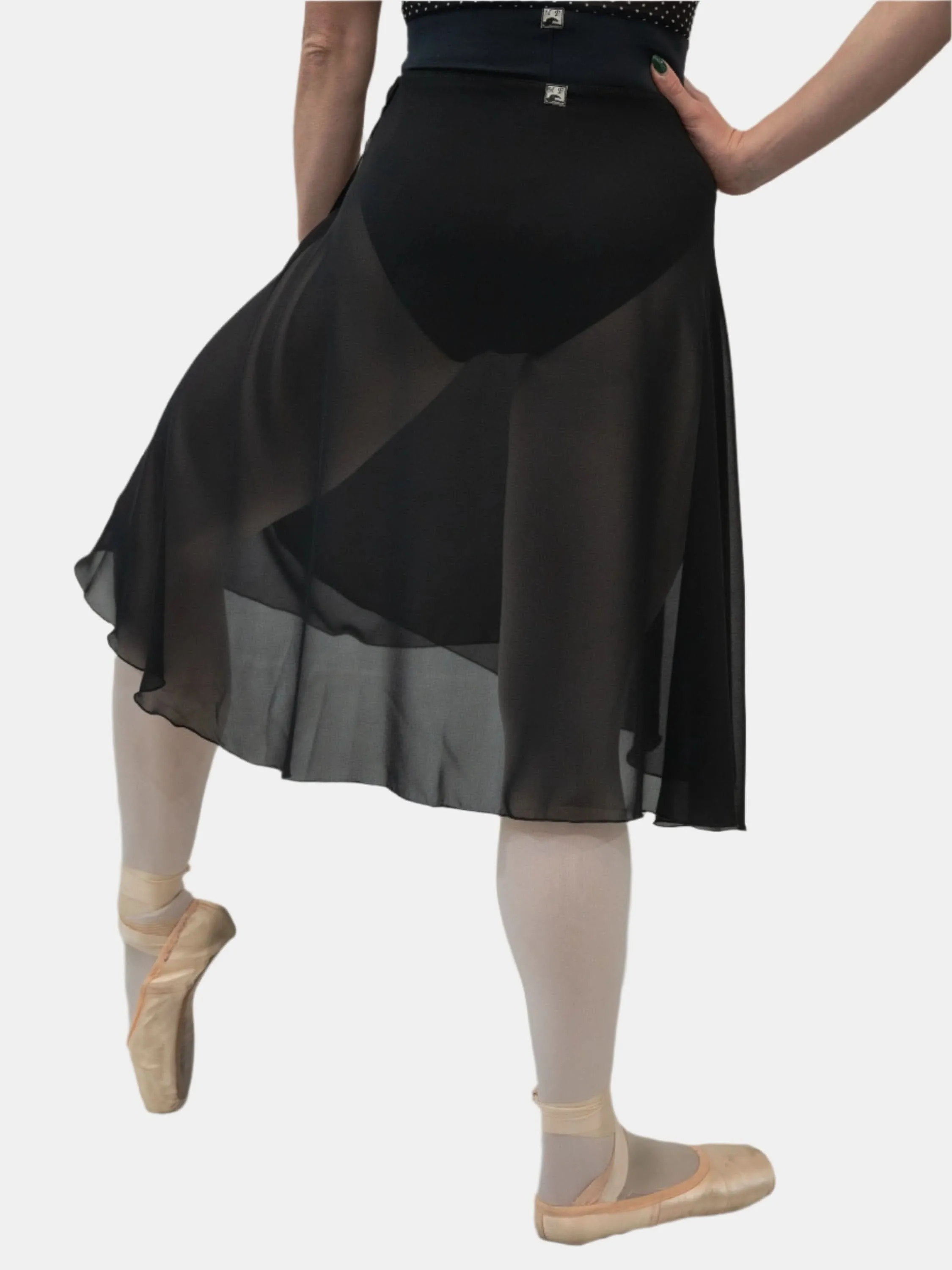 Black Wrap Long Dance Skirt MP310