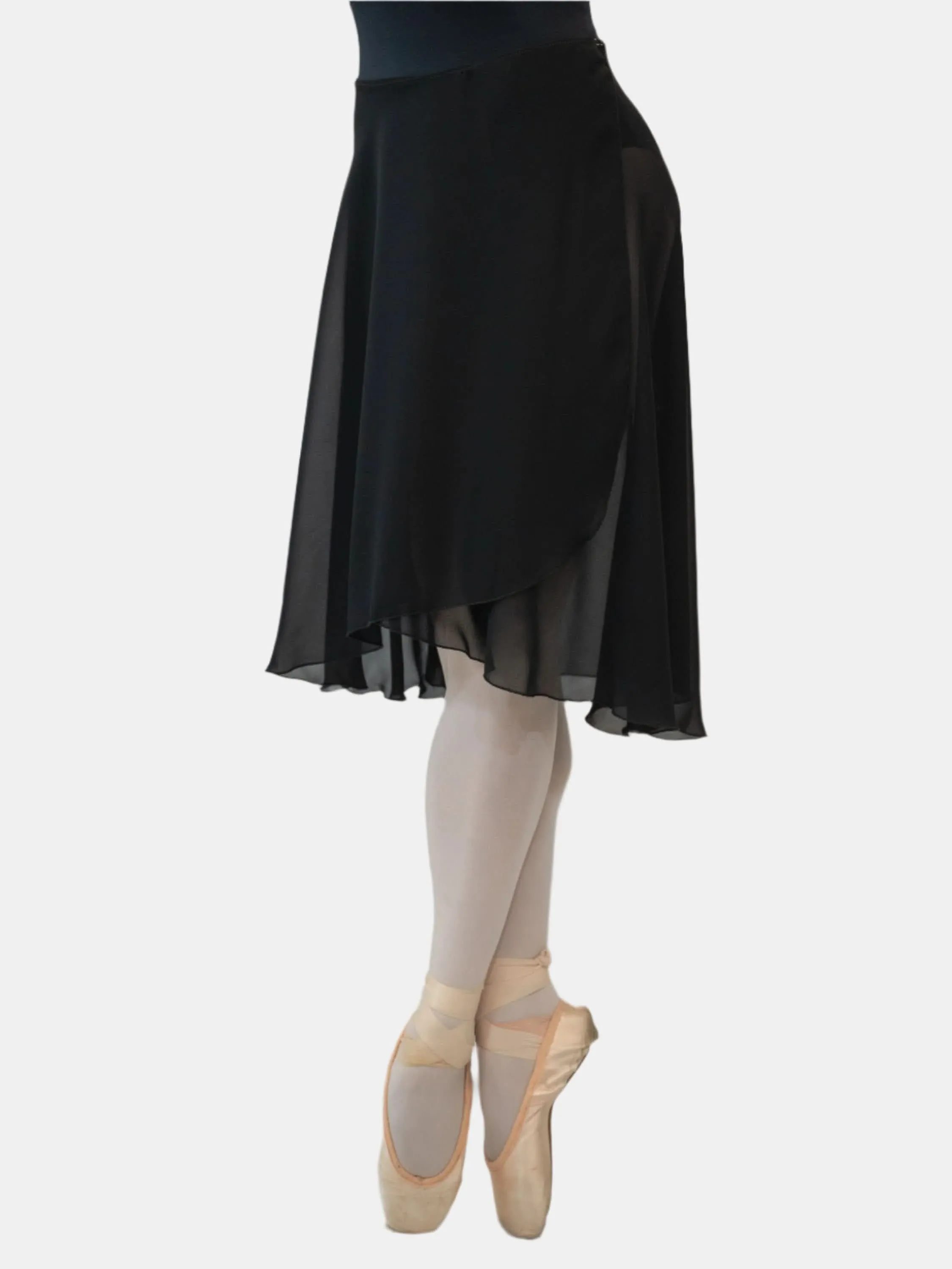 Black Wrap Long Dance Skirt MP310