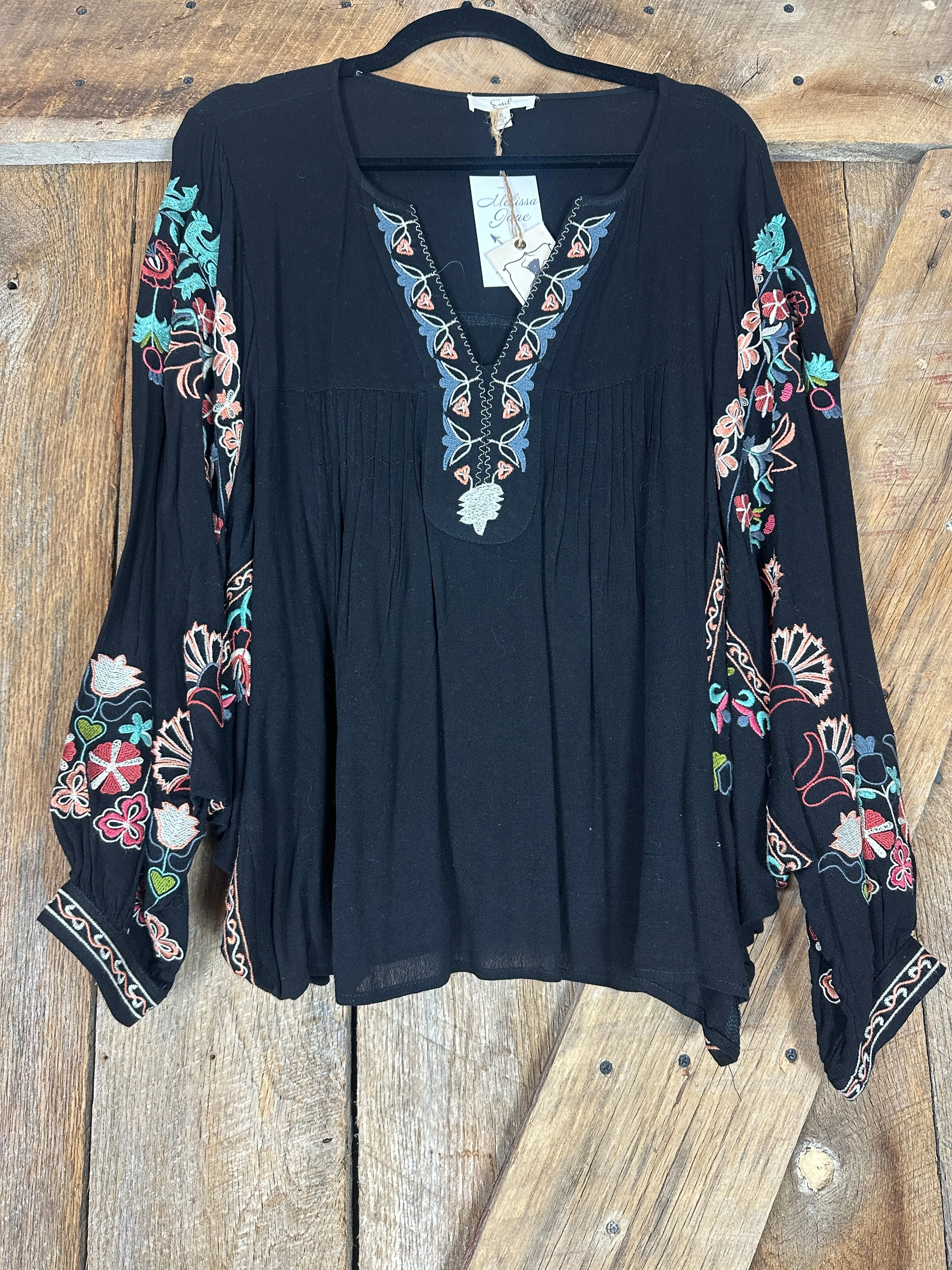 Boho Embroidered Roadtrip Top