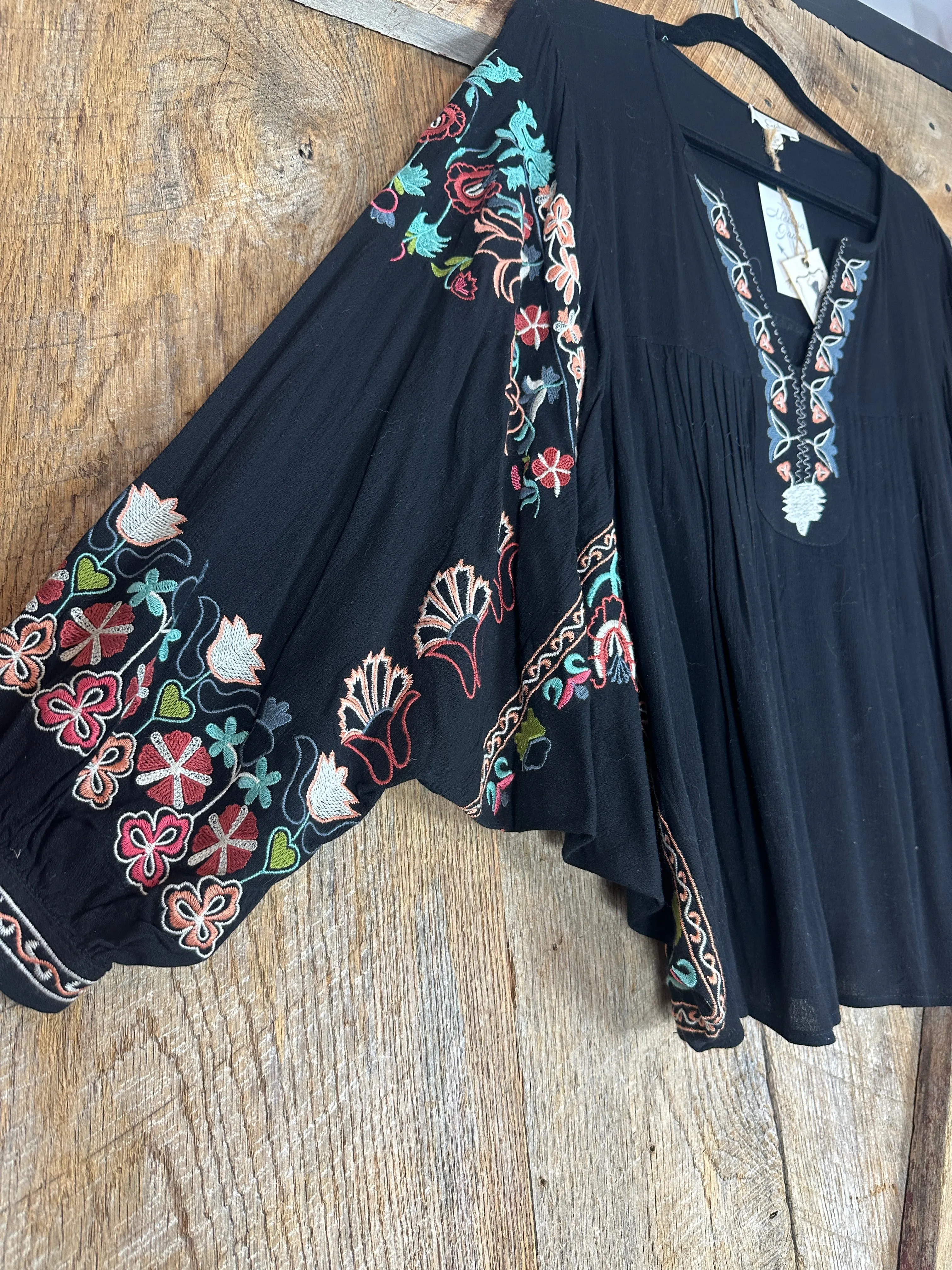Boho Embroidered Roadtrip Top