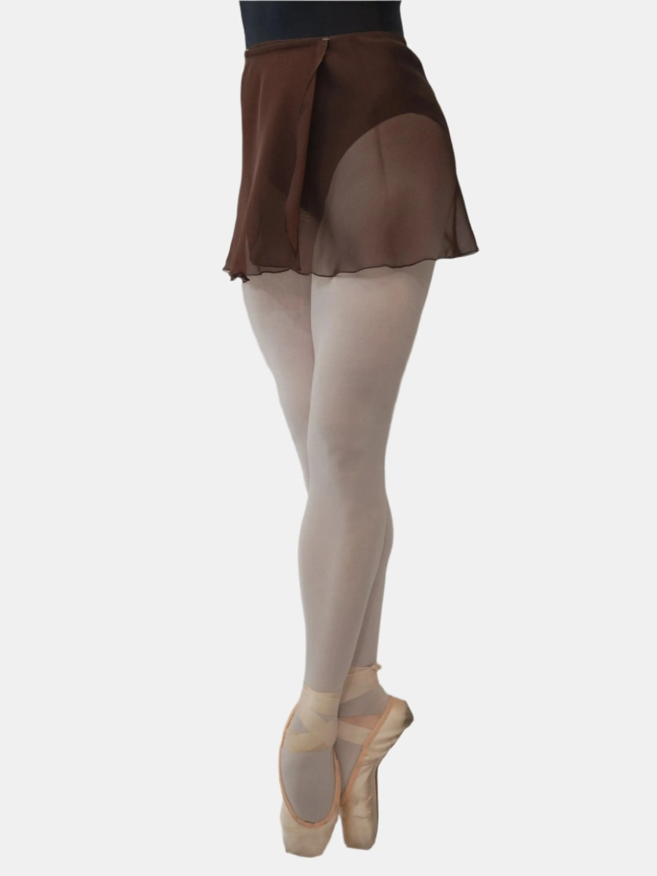 Brown Chiffon Wrap Short Dance Skirt MP301