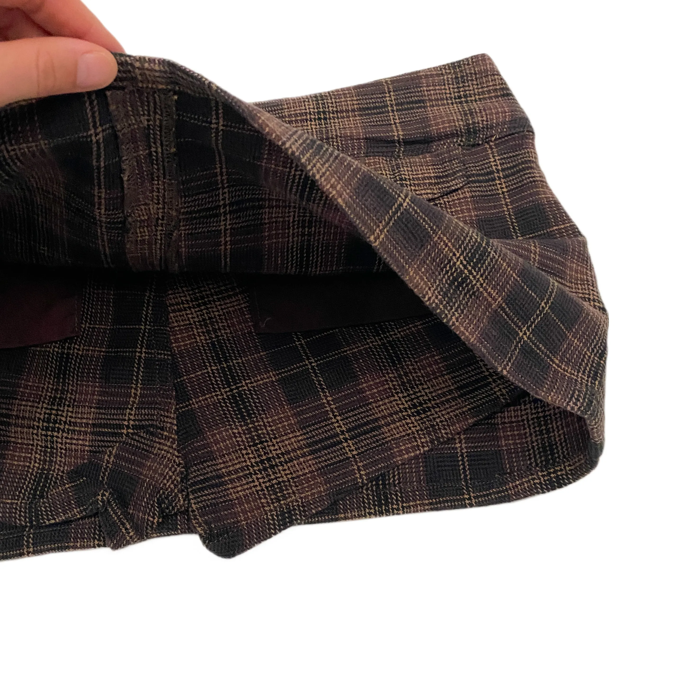 Brown Plaid Mini Skort (M)