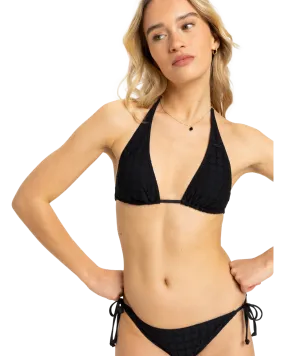Camilo Elongated Tri Bikini Top in Anthracite