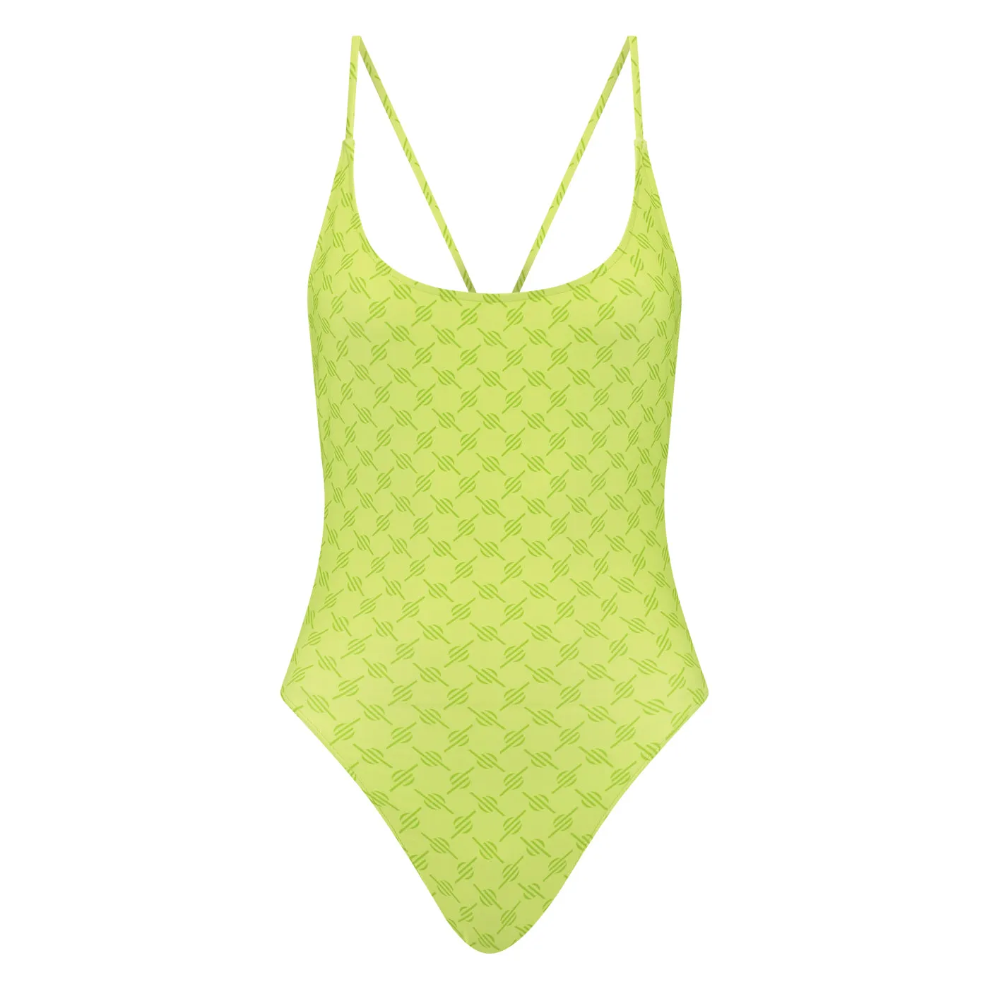 Daiquiri Green Reya Monogram Swimsuit