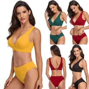 Elegant Fashionable Hot Chick Summer Bikini Solid Color