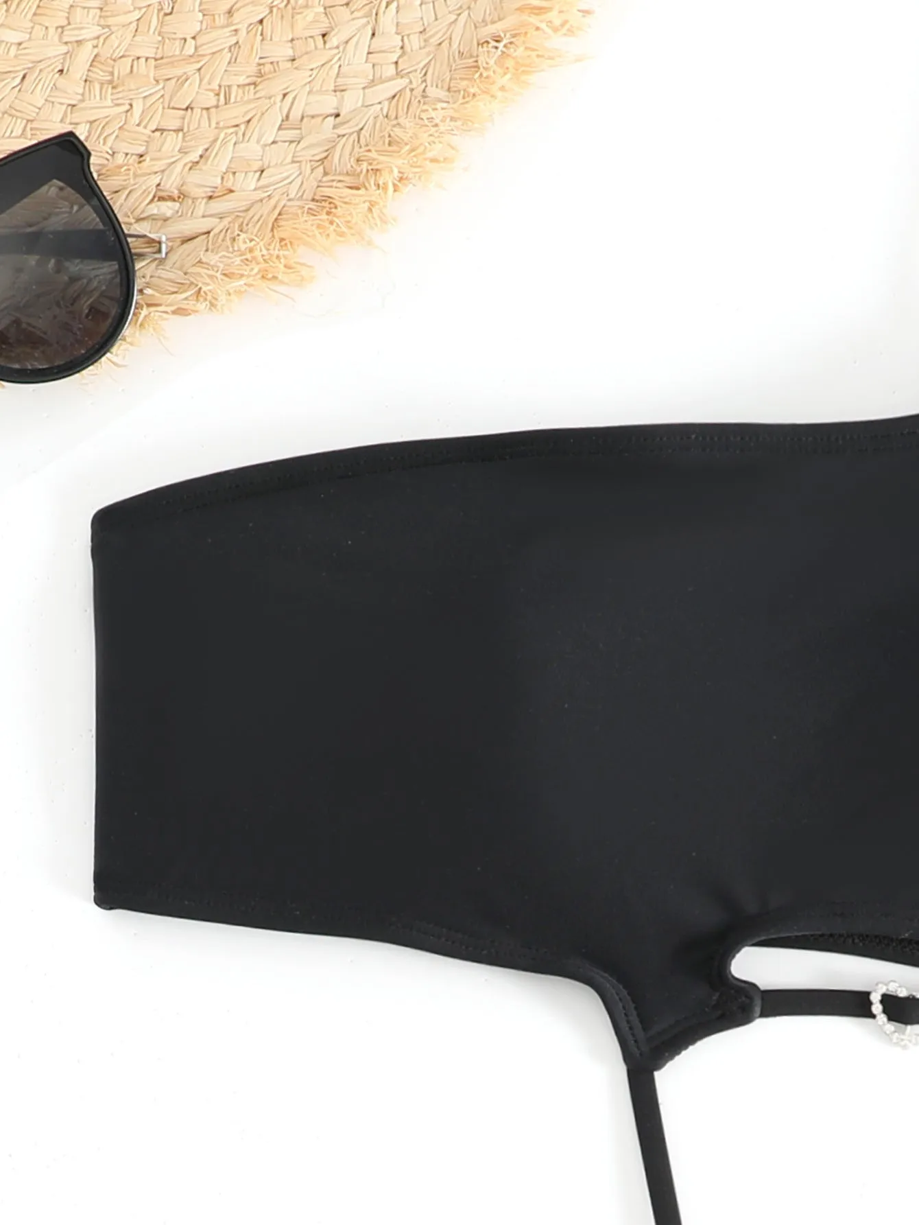 Elegant Solid One-Piece Swimsuit
