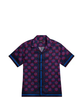 Elio Diamond JL Print Shirt / JL Navy