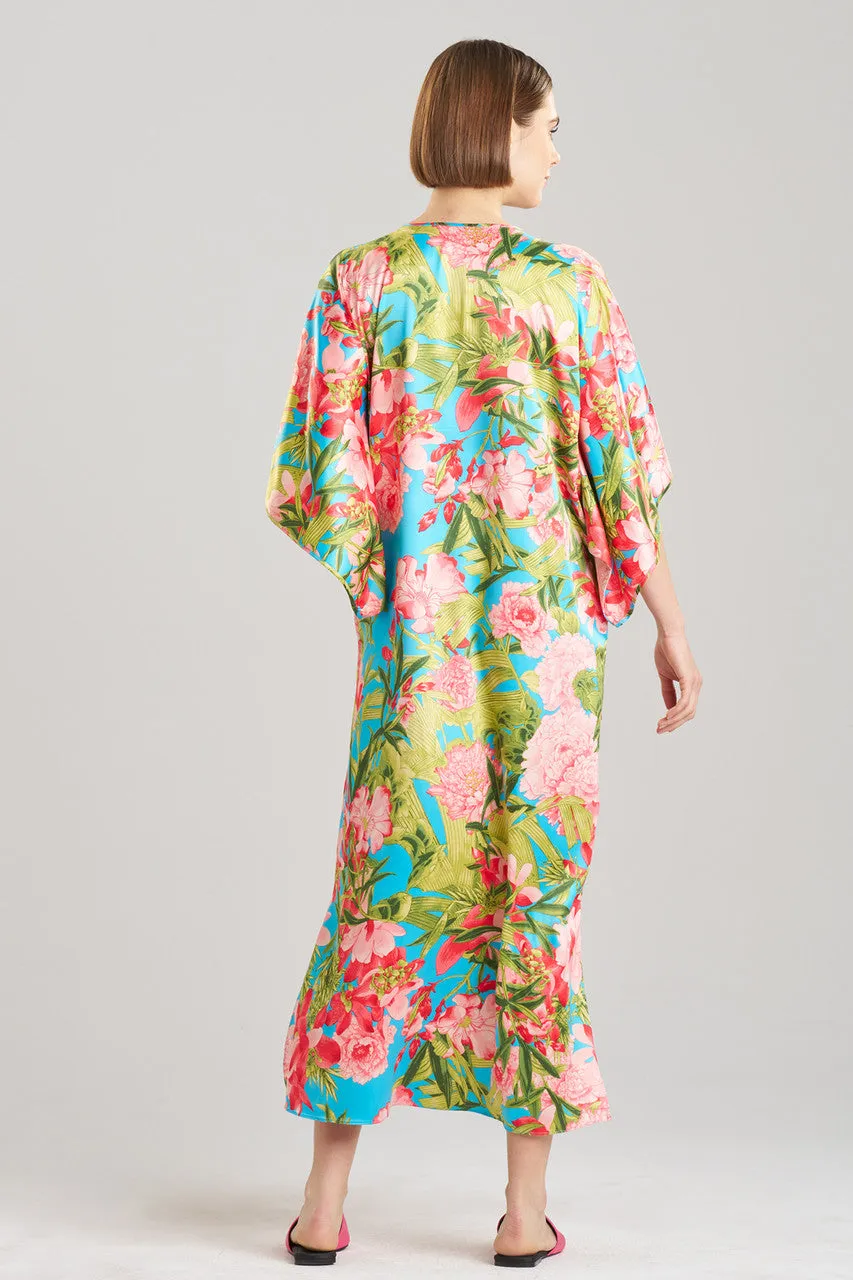 Enchanted Peony Satin Caftan