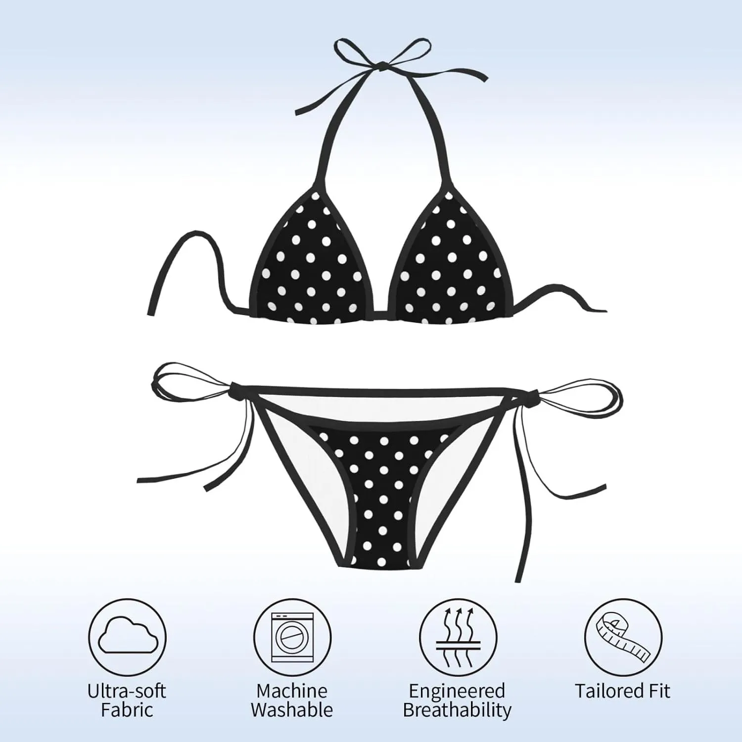 Fashion Boxing Bikini Women Halterneck Top and Set Swimsuits Beach Swimming Black One Size