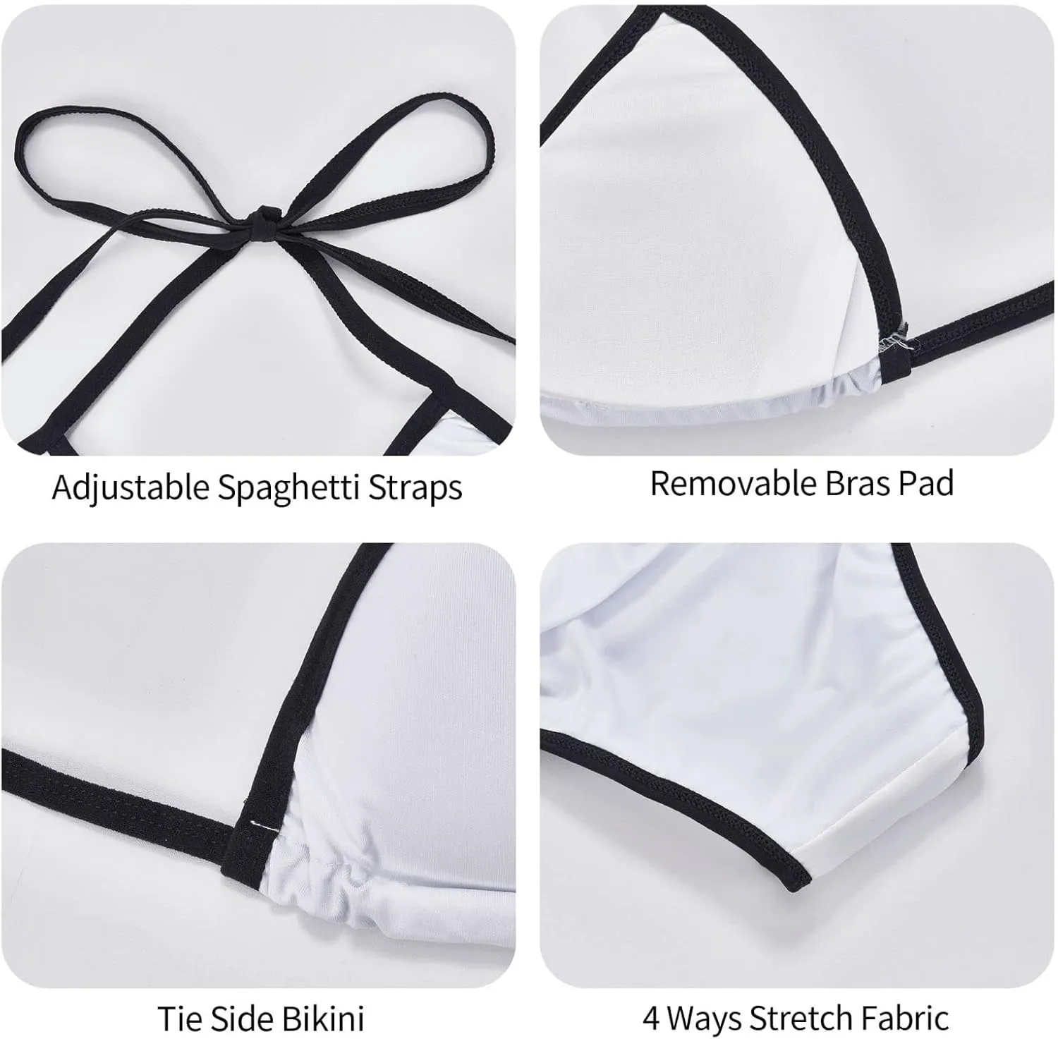 Fashion Boxing Bikini Women Halterneck Top and Set Swimsuits Beach Swimming Black One Size