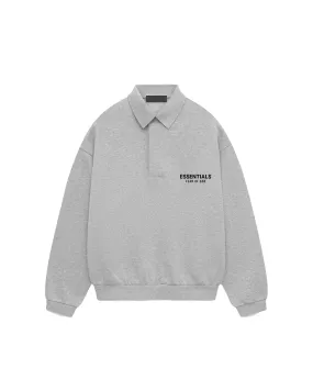 Fleece Polo - Light Heather Gray