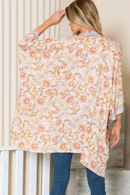 Floral Leaf Chic Summer Kimono