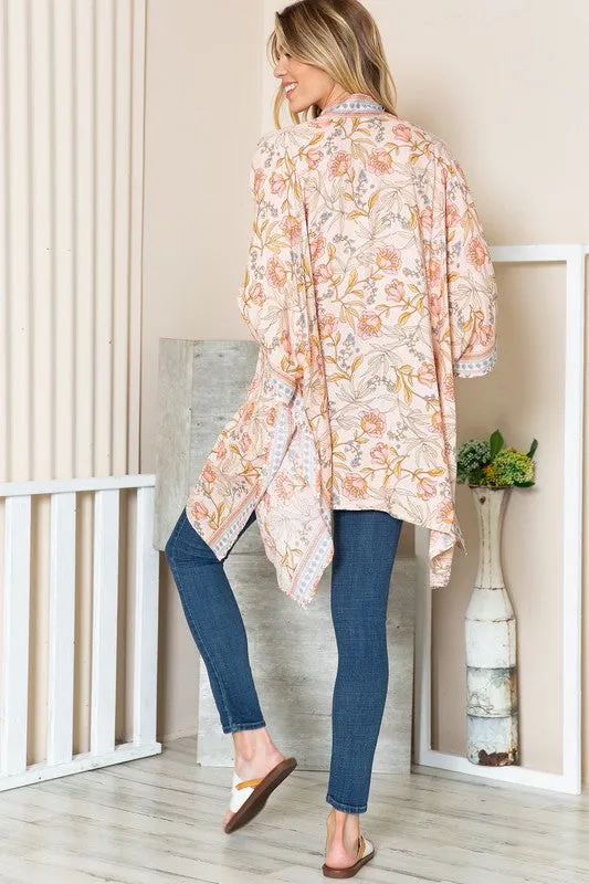 Floral Leaf Chic Summer Kimono