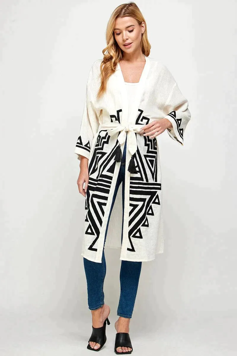 Gauzy Kimono- Linen & Cotton