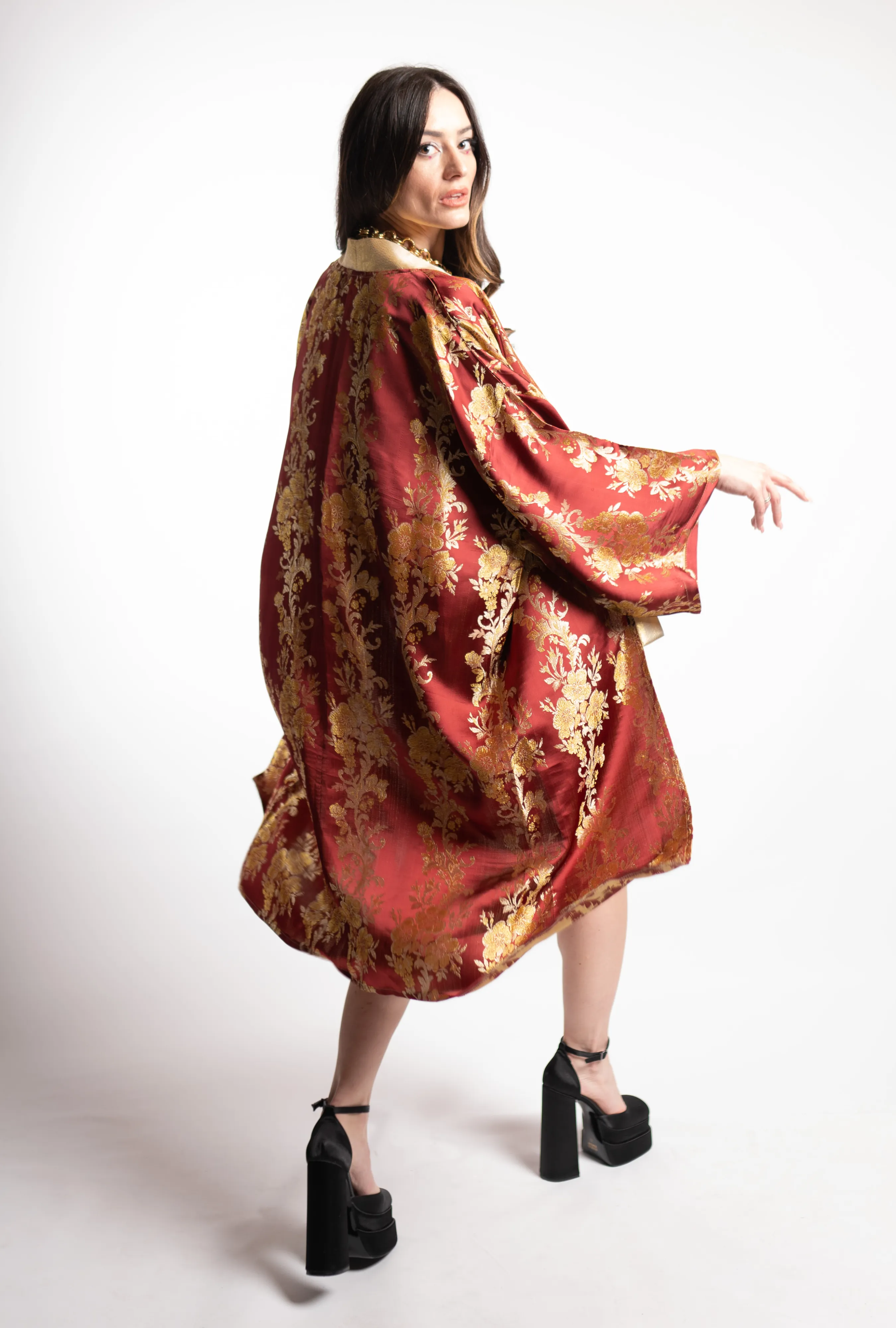 Golden Flowers Kimono