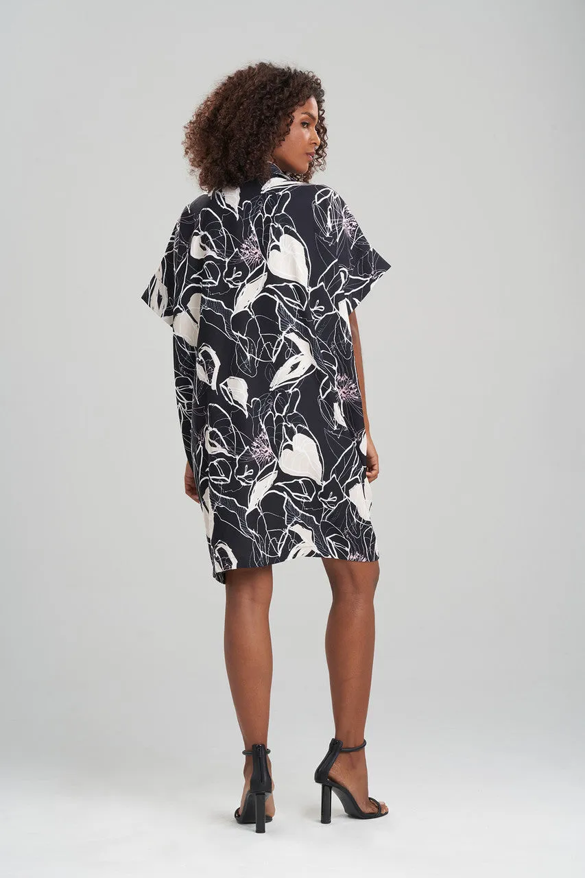 Hana Fluid Crepe Caftan Dress