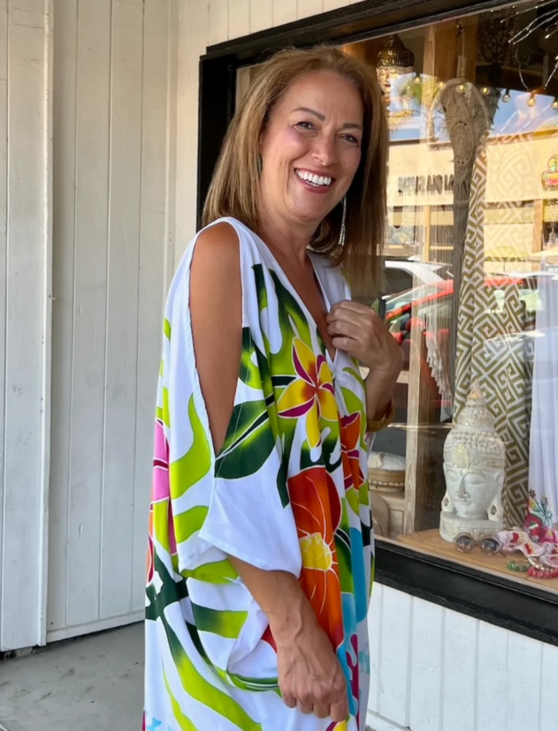 Hanalei Open Shoulder Caftan