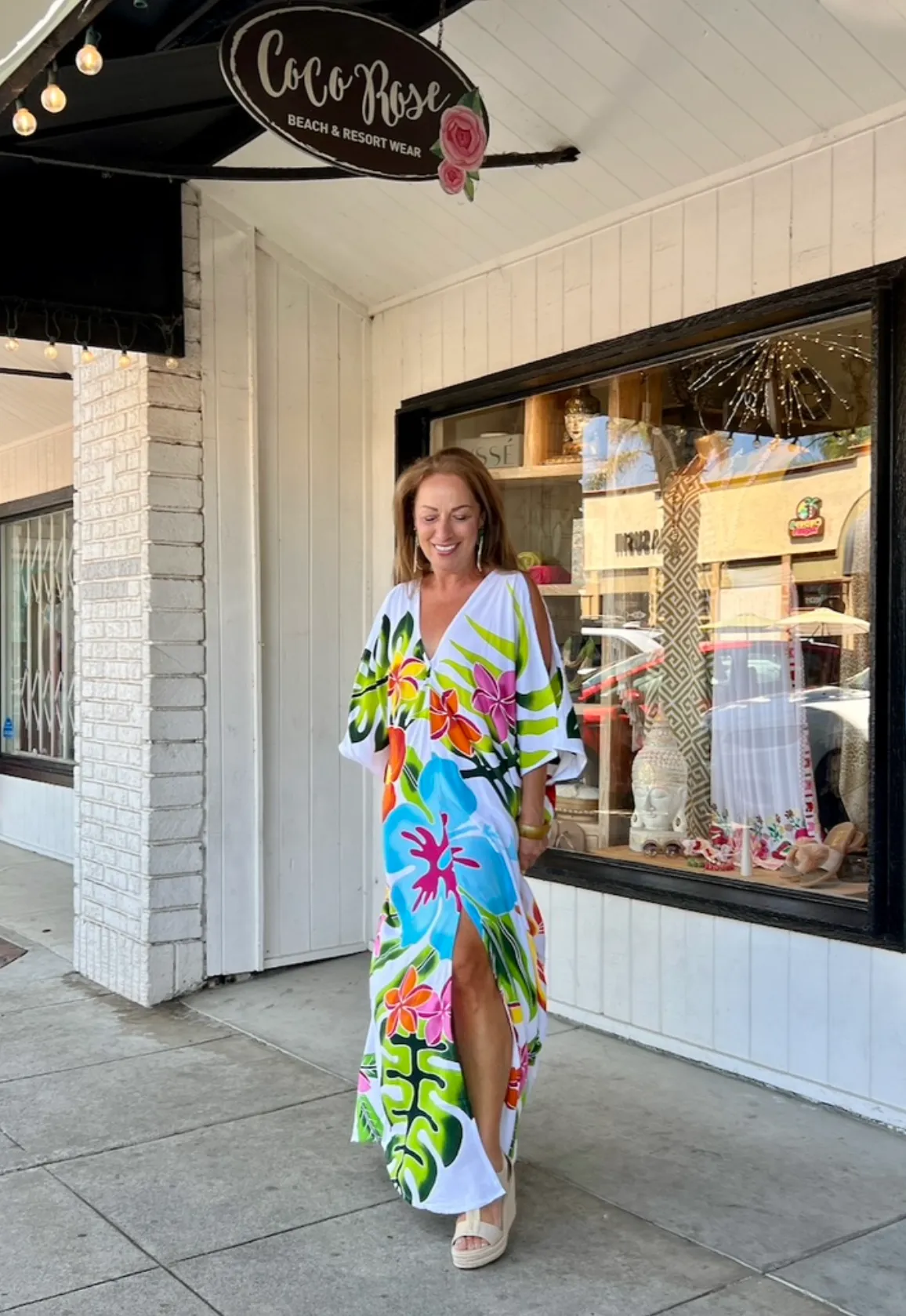 Hanalei Open Shoulder Caftan