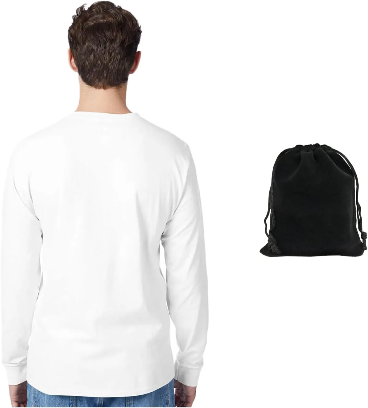 Hanes Men's Long Sleeve T-Shirt, 100% Cotton, Tagless Comfort, Classic Fit, Breathable, Soft Crewneck
