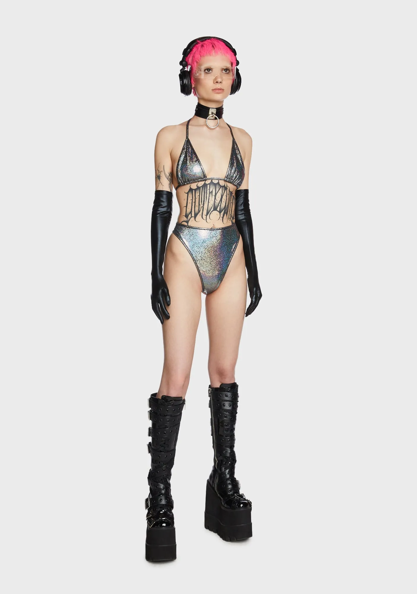 Hologram Triangle Bikini Top