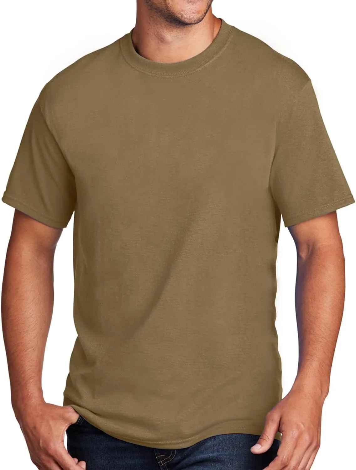 JustBlanks Mens 100% Cotton T-Shirt for Men Short Sleeves Men's t-Shirt Crew T-Shirt Crewneck Tee