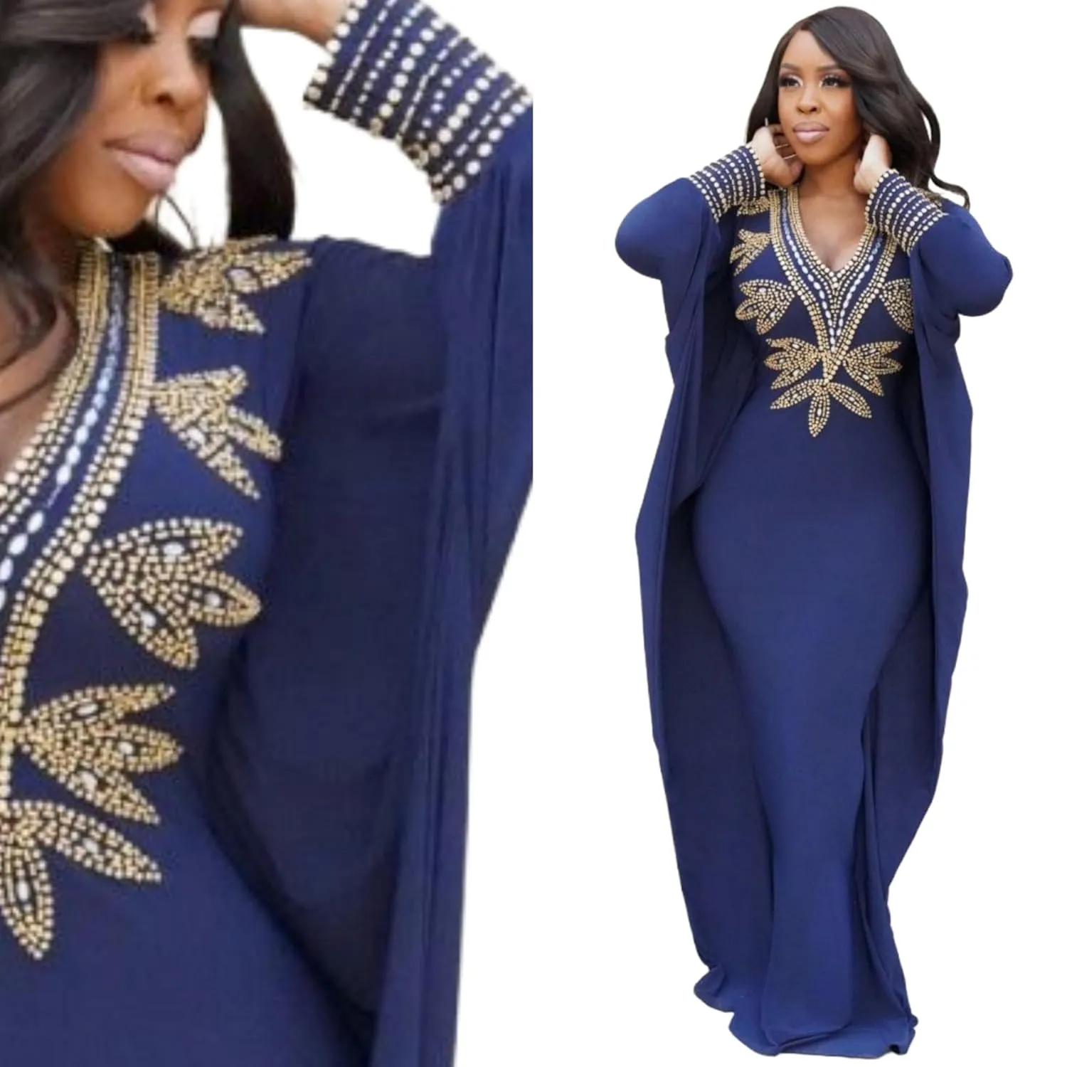 Kaftan Kaftans beautiful Caftan Women Womens Plus Size Caftan nightgowns formal casual cocktail evening wear outfit (blue, One size fit from Small until XLarge size)
