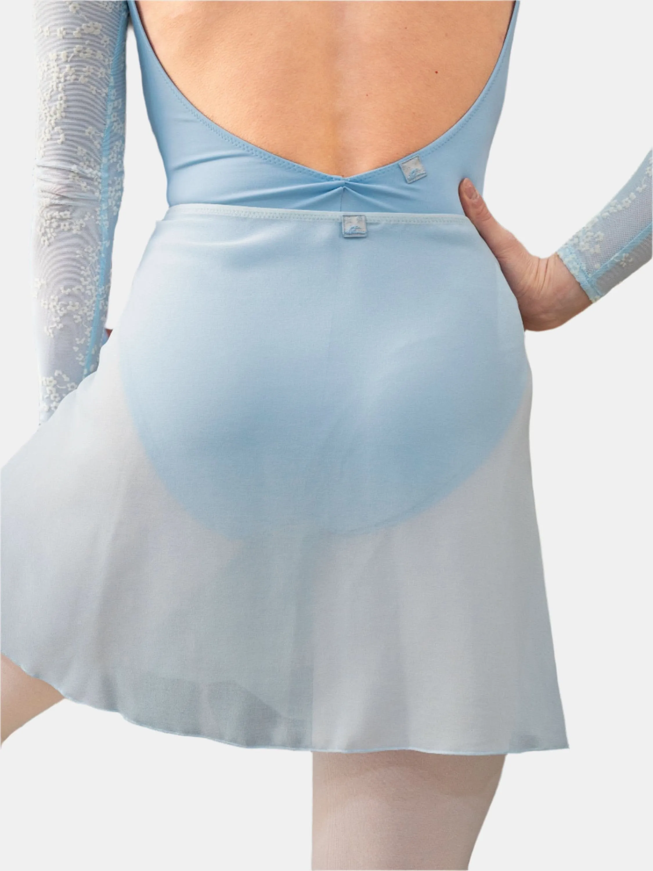 Light Blue Wrap Short Dance Skirt MP345