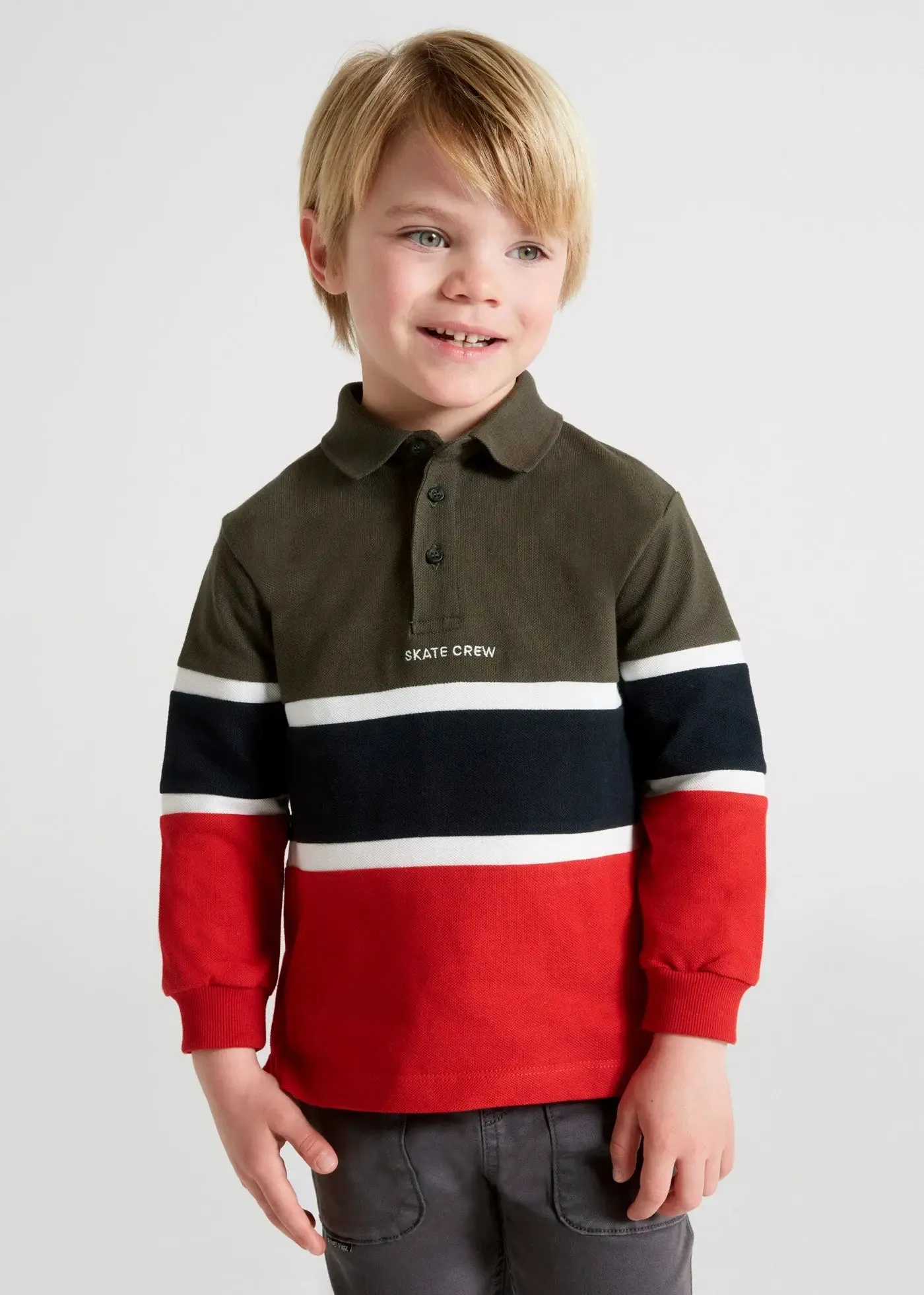 Long Sleeved Multi Color Polo Shirt Boy | Mayoral