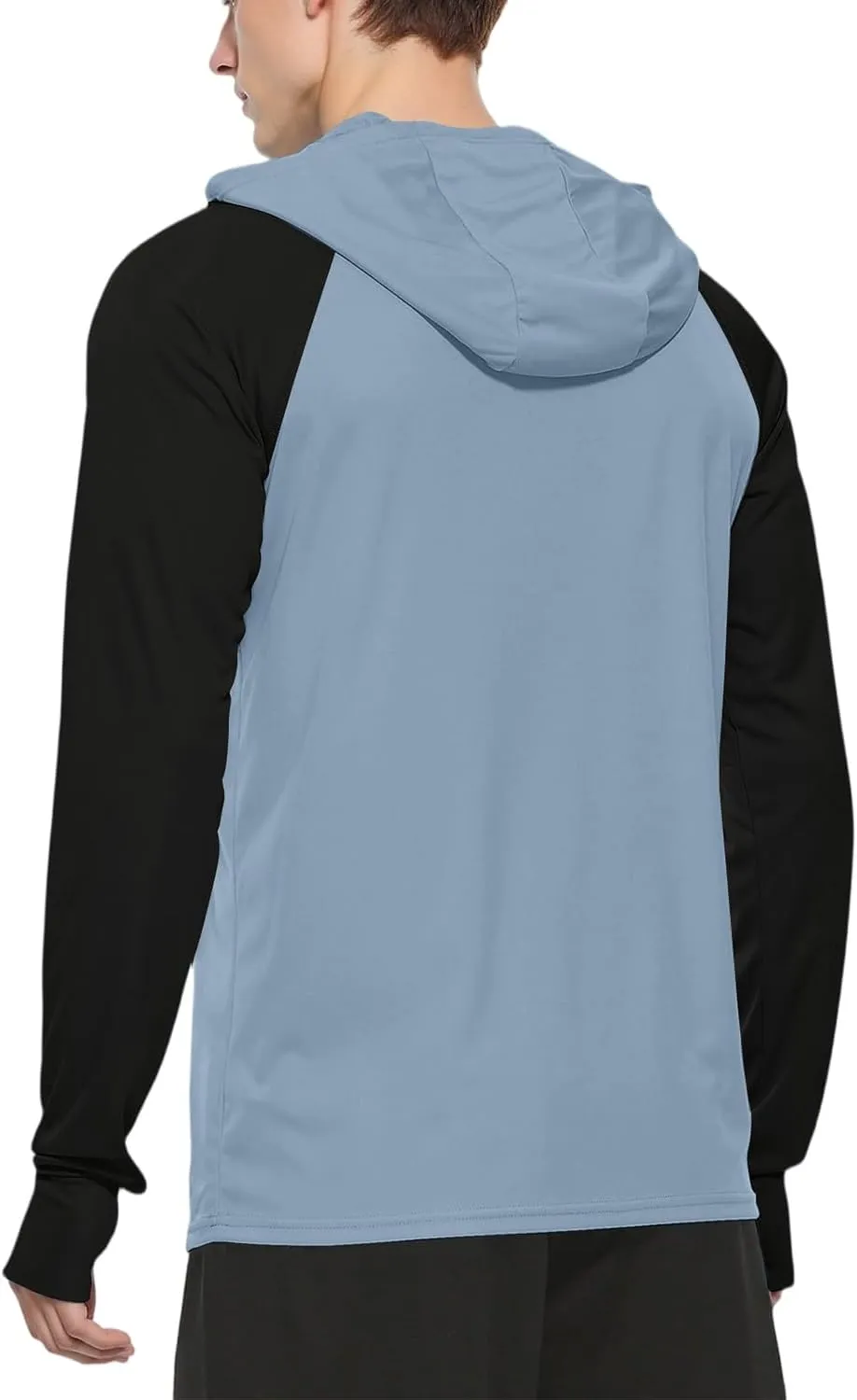 Mens Sun Protection Shirt Ice Silk Raglan Long Sleeve Lightweight Breathable Rash Guard SPF/UV Fishing Shirt