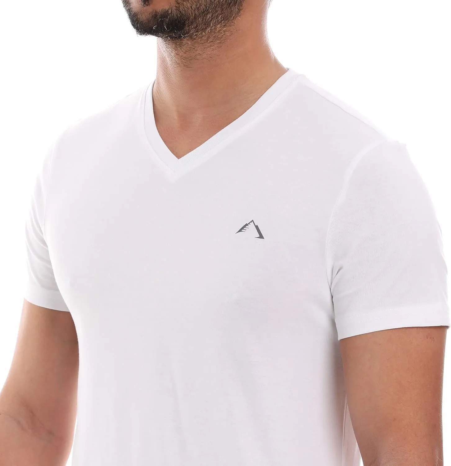 Mens V-Neck T-Shirt (Slim FIT) | 3/6 Pack, Vneck Tshirt | Cotton Rich, Ultra Soft, Breathable, Tag Free (Made in Egypt)