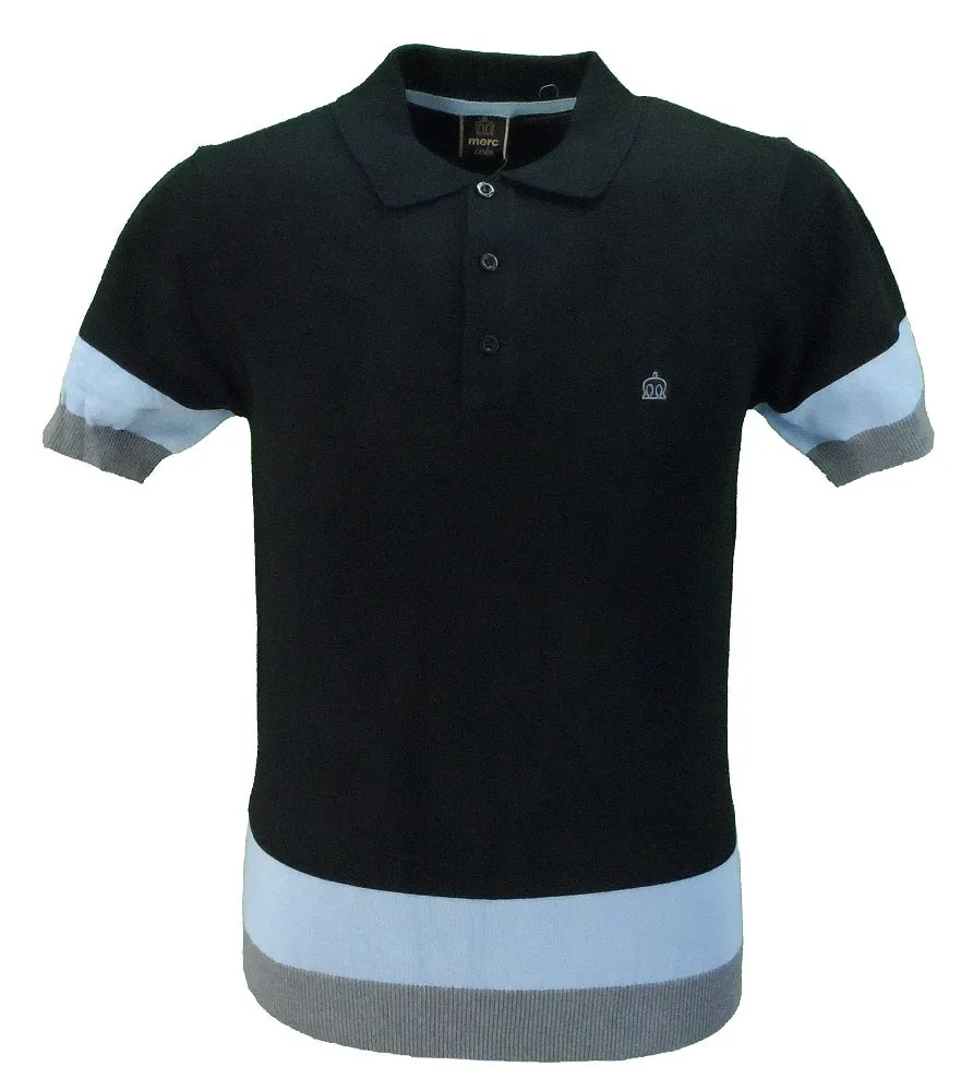 Merc Black Captain Retro Polo Shirt