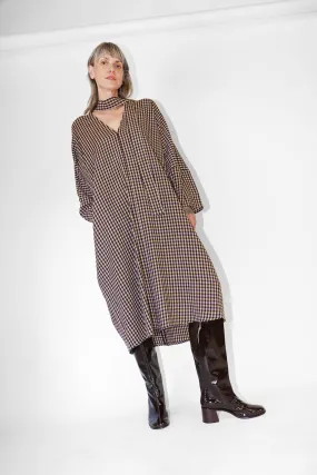 Nia Dress in Purple-Yellow Viaccia Wool