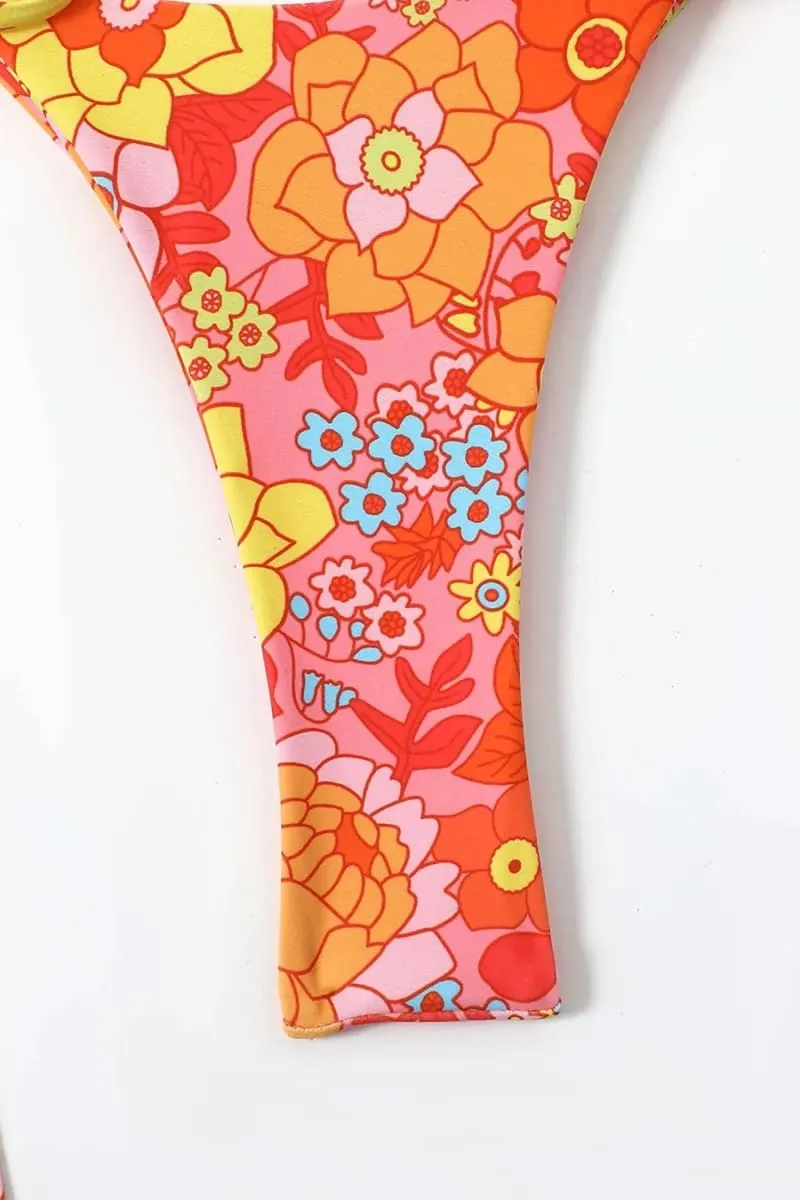 Orange Floral Bikini