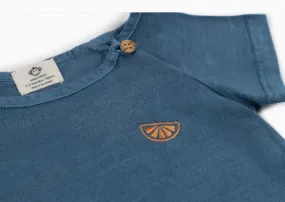 Orangefarbenes Jeans-T-Shirt
