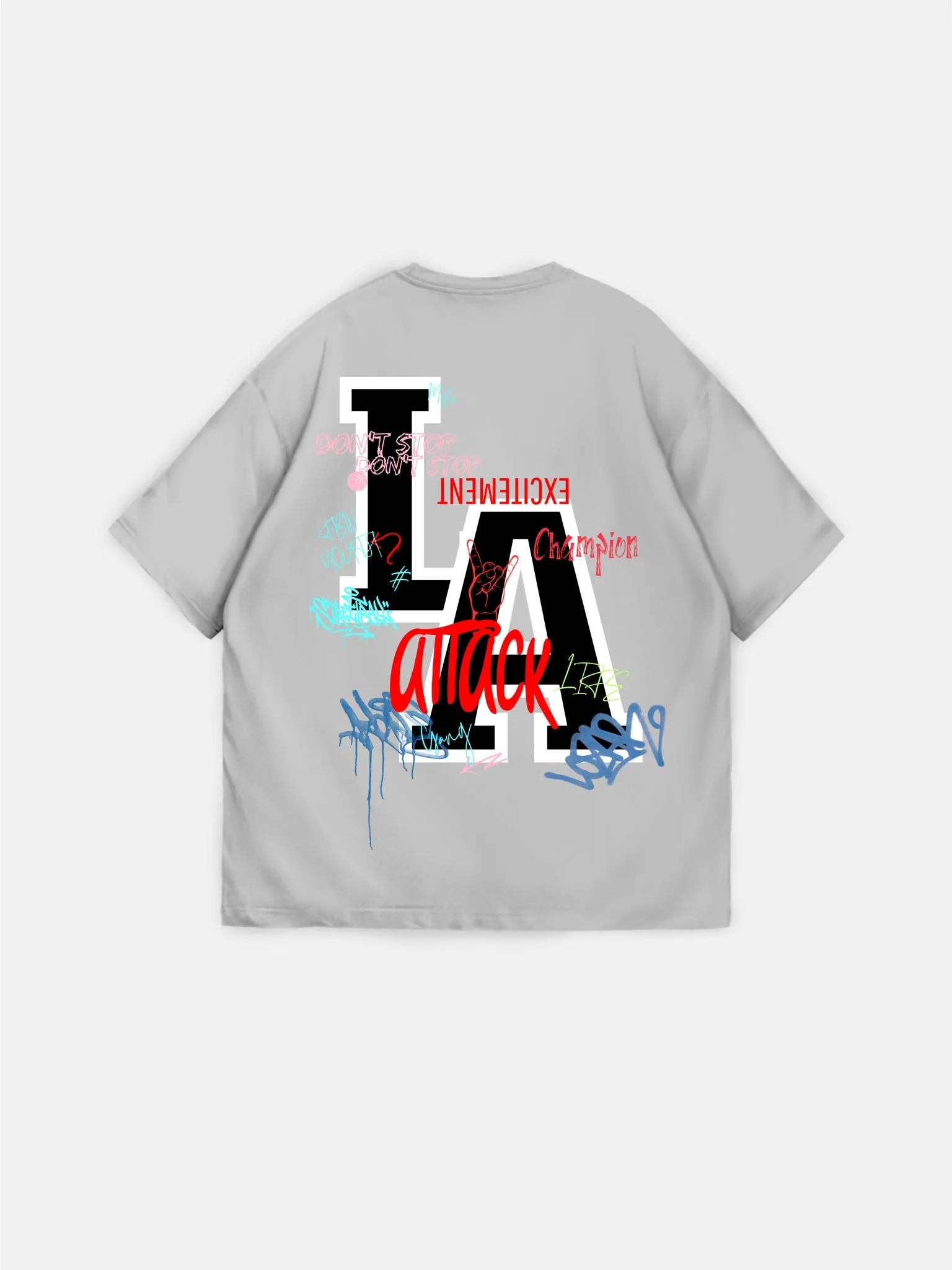 Oversize L.A T-shirt - Grey