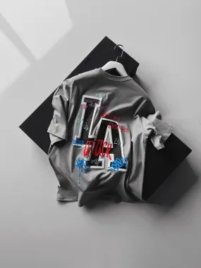 Oversize L.A T-shirt - Grey