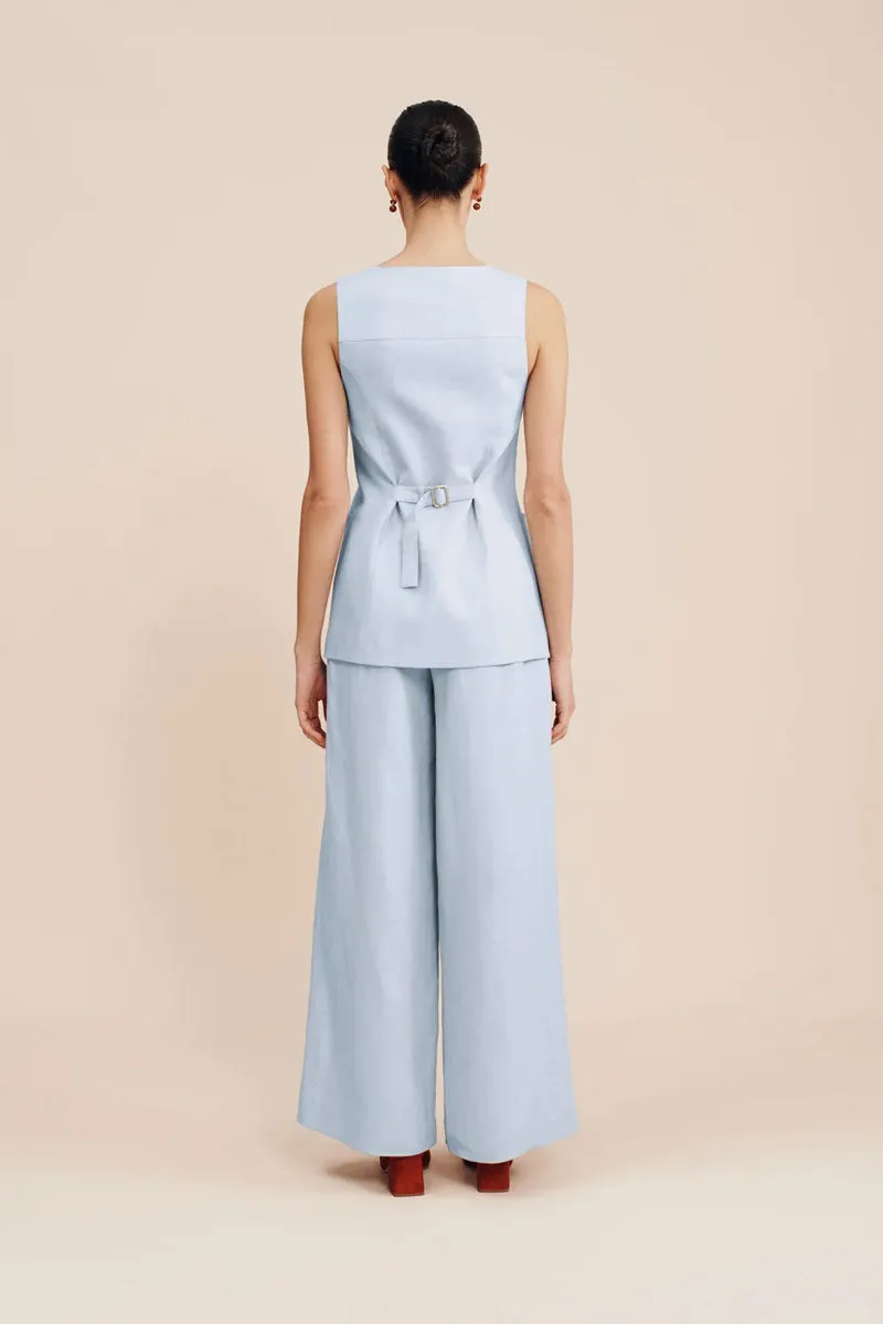 Parker Trouser - Silver Blue