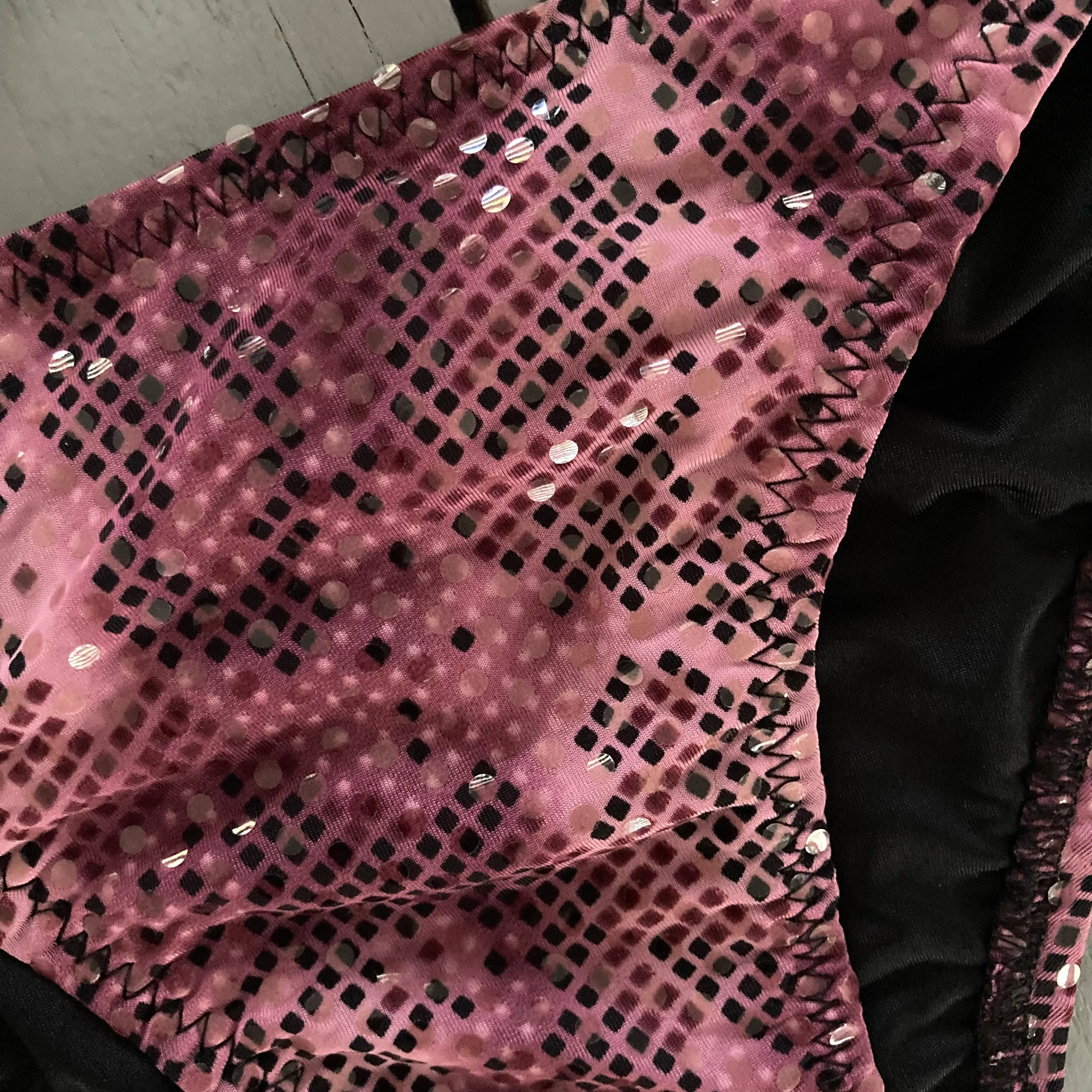 Purple Snakeskin Sparkle Spaghetti Bikini Bottom