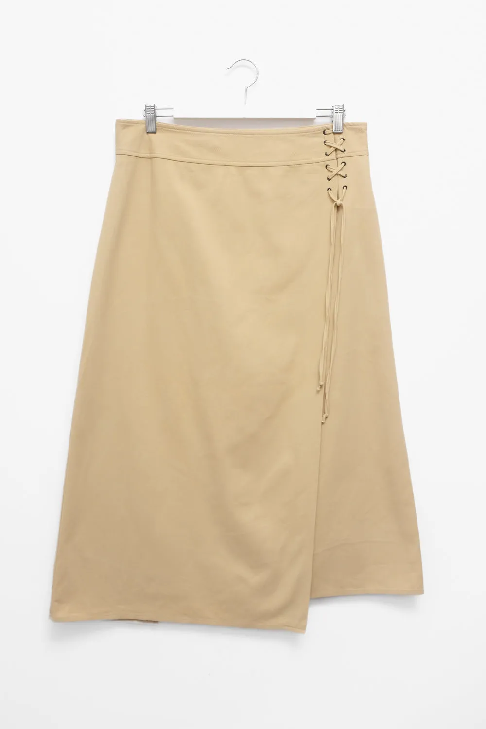 RENÉ LEZARD WRAP COTTON LOW WAIST SKIRT