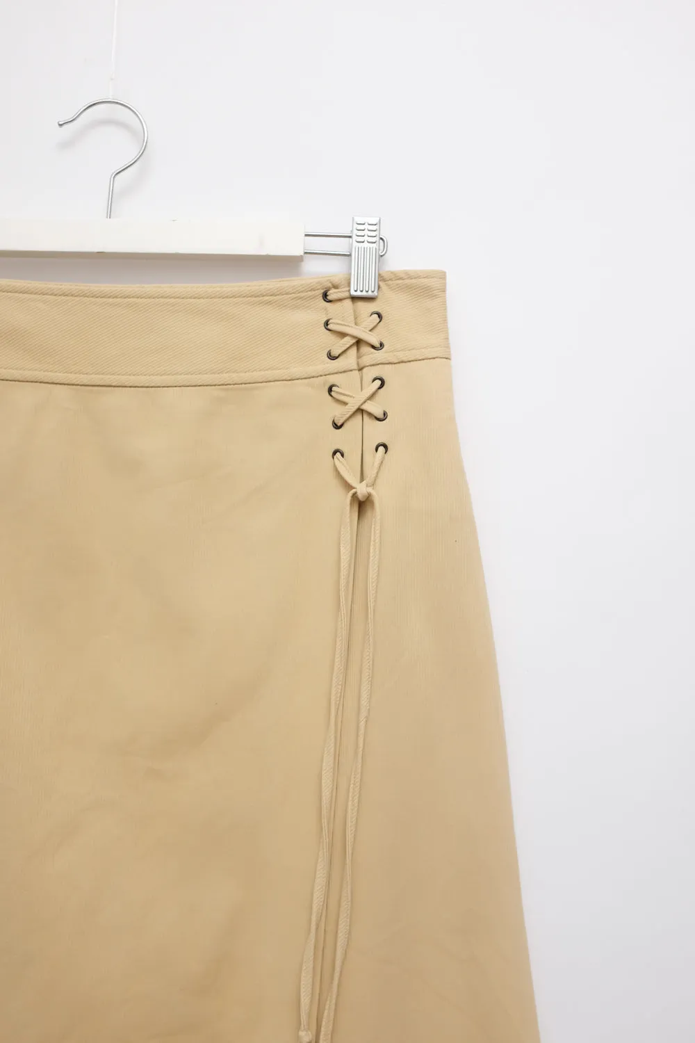 RENÉ LEZARD WRAP COTTON LOW WAIST SKIRT