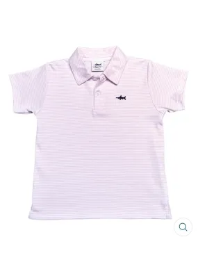 SALTWATER BOYS  POLO PINK STRIPE