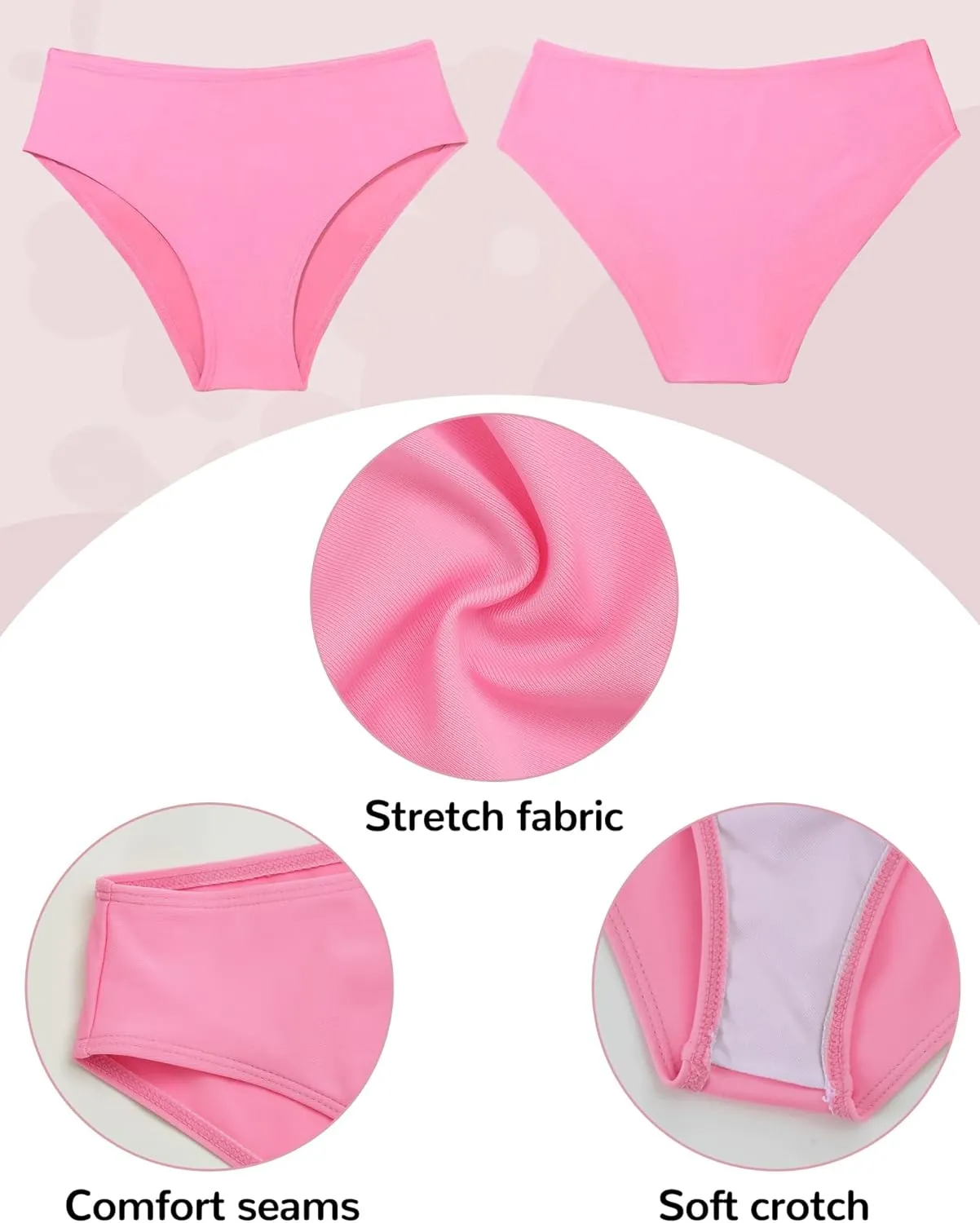 SEAUR Girls' Fashion Bikini Sets Cute 3 Piece Swimsuits V Neck Floral Printed Swimwear Beach Bathing Suit with Cover Up Skirt