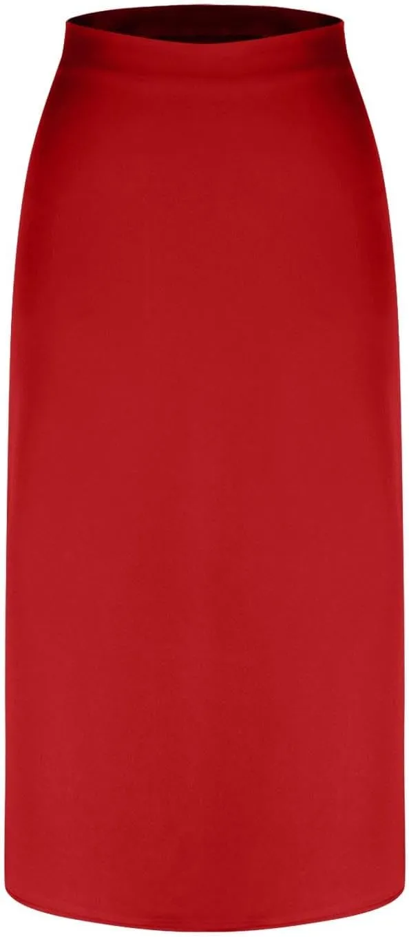 Silk Skirts for Women Satin High Waisted Midi Skirt Elegant A Line Skirt Business Casual Cocktail Party Dress 2025