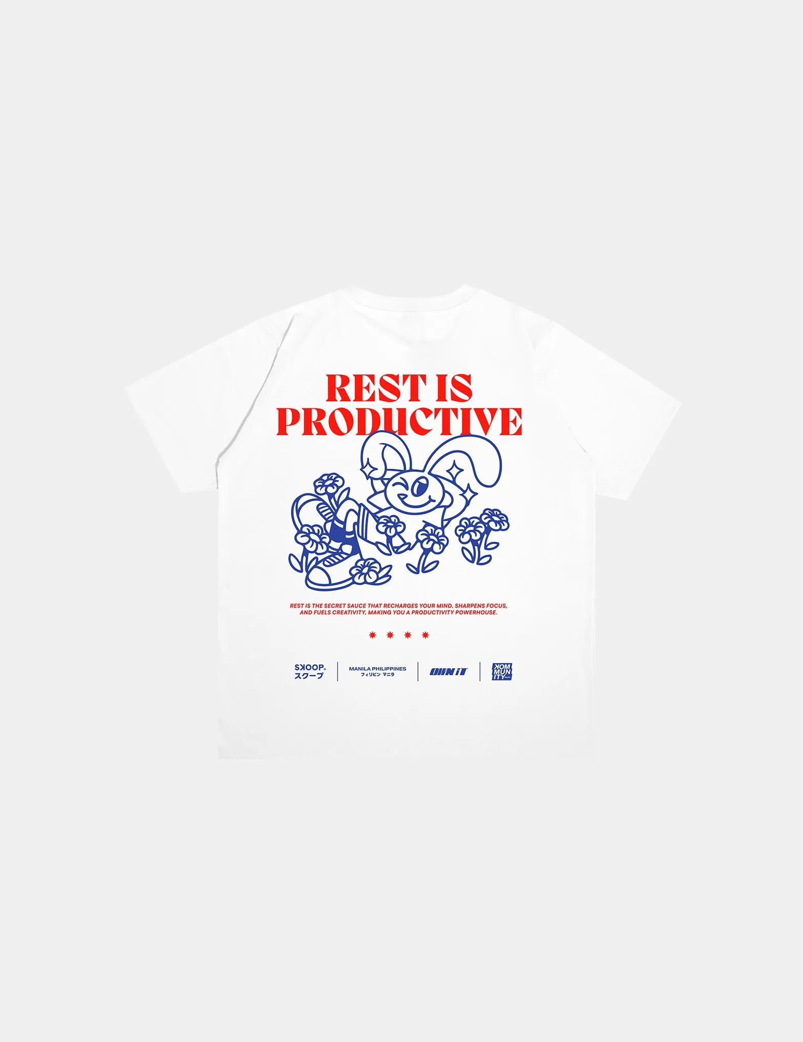 SKOOP® R.I.P. Crewneck Shirt White