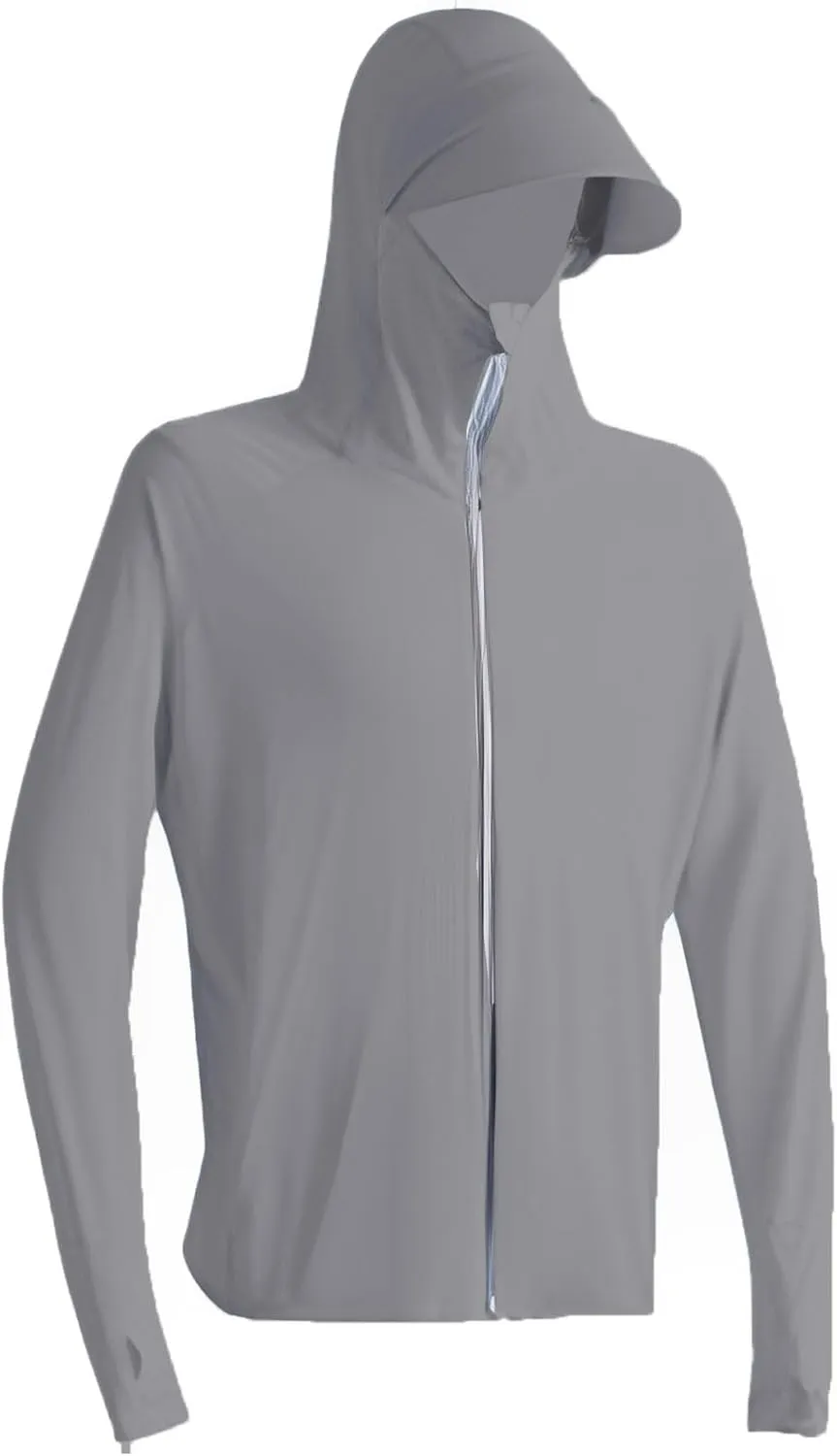 Sun Protection Shirt for Men UPF 50  Long Sleeve Lightweight Breathable Fishing Rash Guard Hoodes Sun Shirt