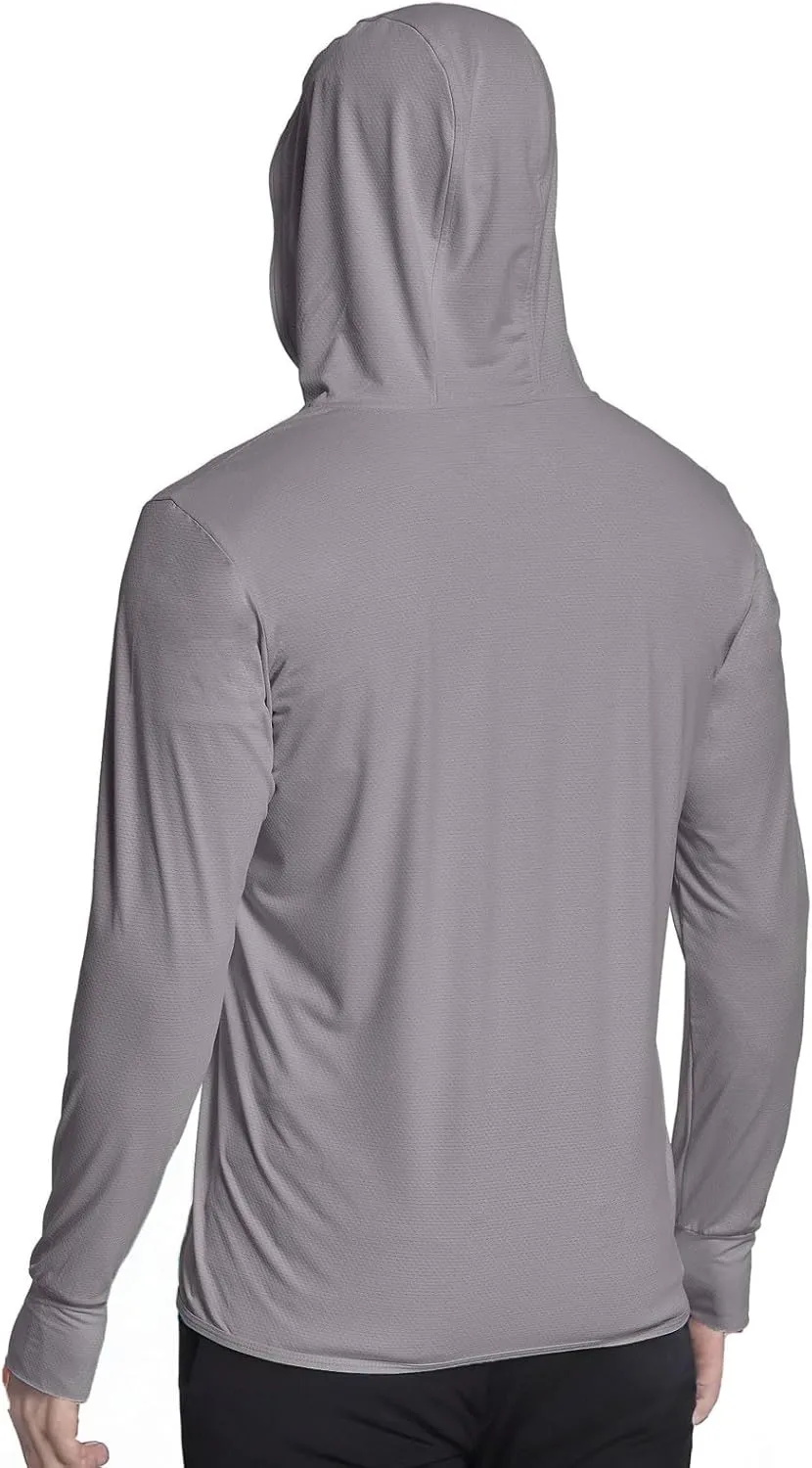 Sun Protection Shirt for Men UPF 50  Long Sleeve Lightweight Breathable Fishing Rash Guard Hoodes Sun Shirt